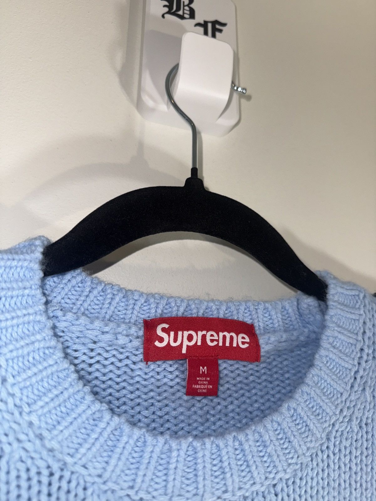 Supreme Brand New Supreme Old English Sleeves Blue Crew Neck Size US M / EU 48-50 / 2 - 2 Thumbnail