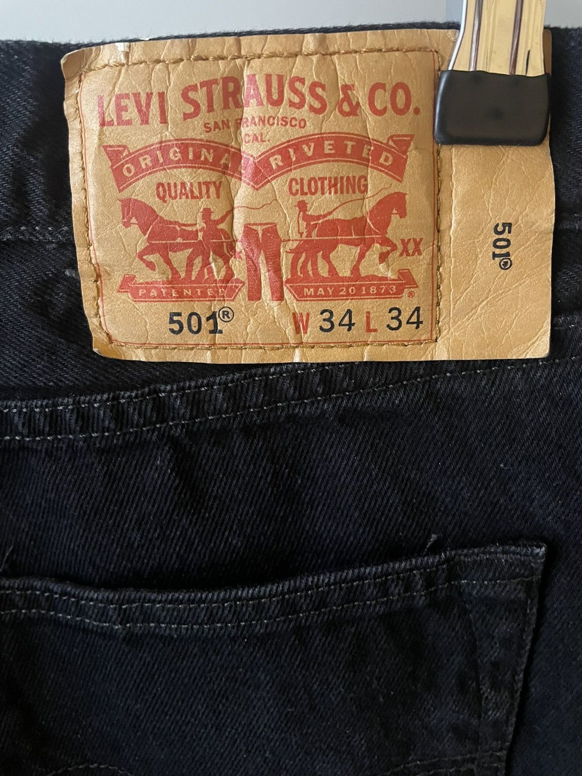 Levi's Black Washed Levis Denim Pants Size US 34 / EU 50 - 7 Thumbnail