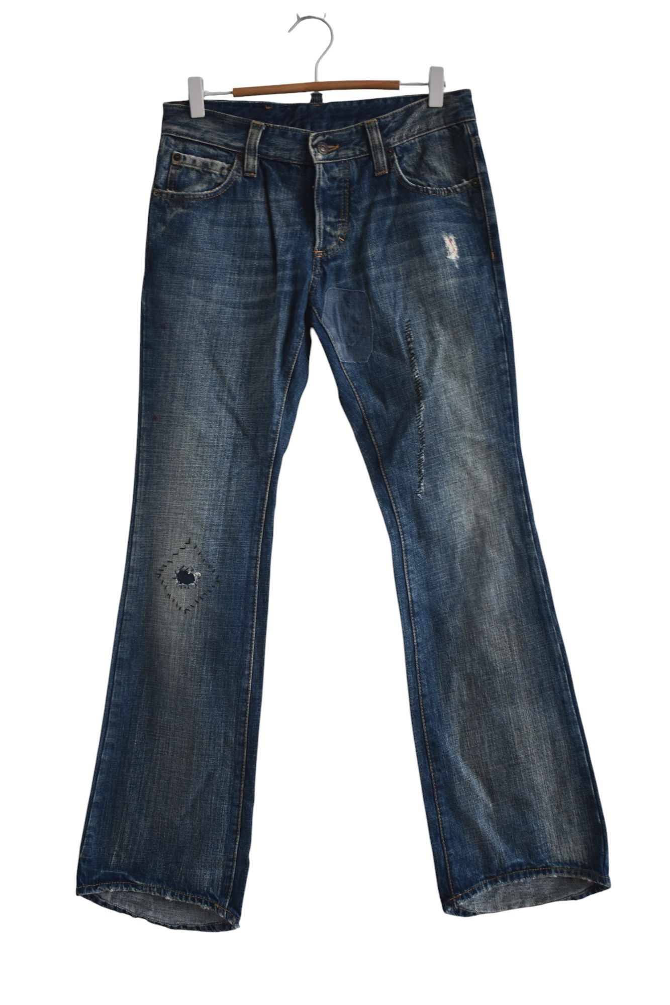 Dsquared2 × Vintage Dsquared2 Flared Denim Distress Fashion W30 Size US 32 / EU 48 - 1 Thumbnail