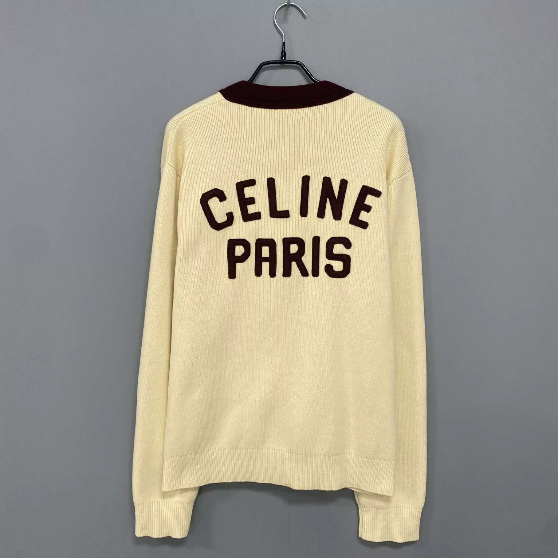 Celine Celine Embroidered Logo Wool Knit Cardigan M New Size US M / EU 48-50 / 2 - 3 Thumbnail