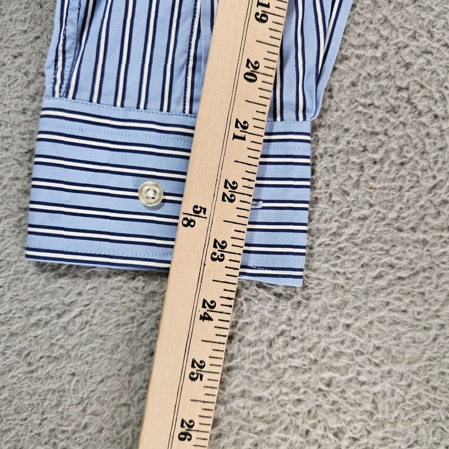 Peter Millar Peter Millar Shirt Mens 15 Blue Pinstriped Woven Casual Button Down Cotton Size US M / EU 48-50 / 2 - 6 Thumbnail