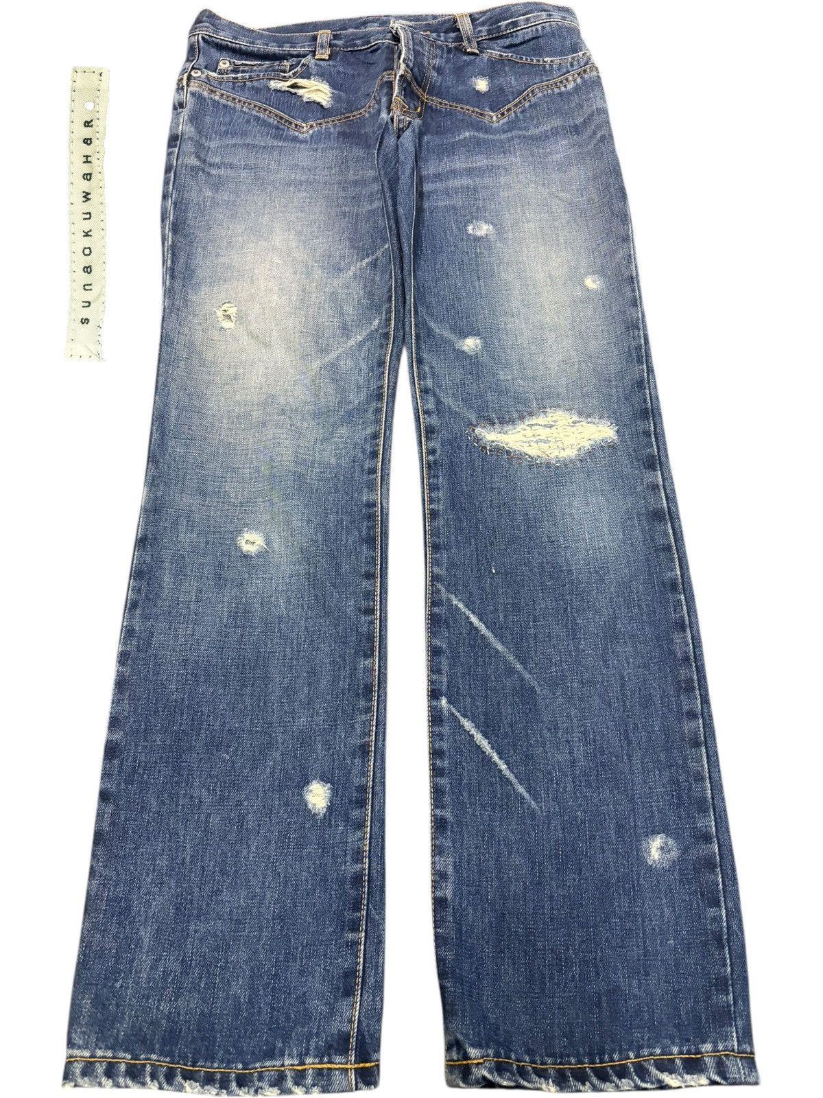 Sunao Kuwahara Vintage Sunao Kuwahara Multi Pocket Patch Distress Jeans Size 30" / US 8 / IT 44 - 1 Thumbnail