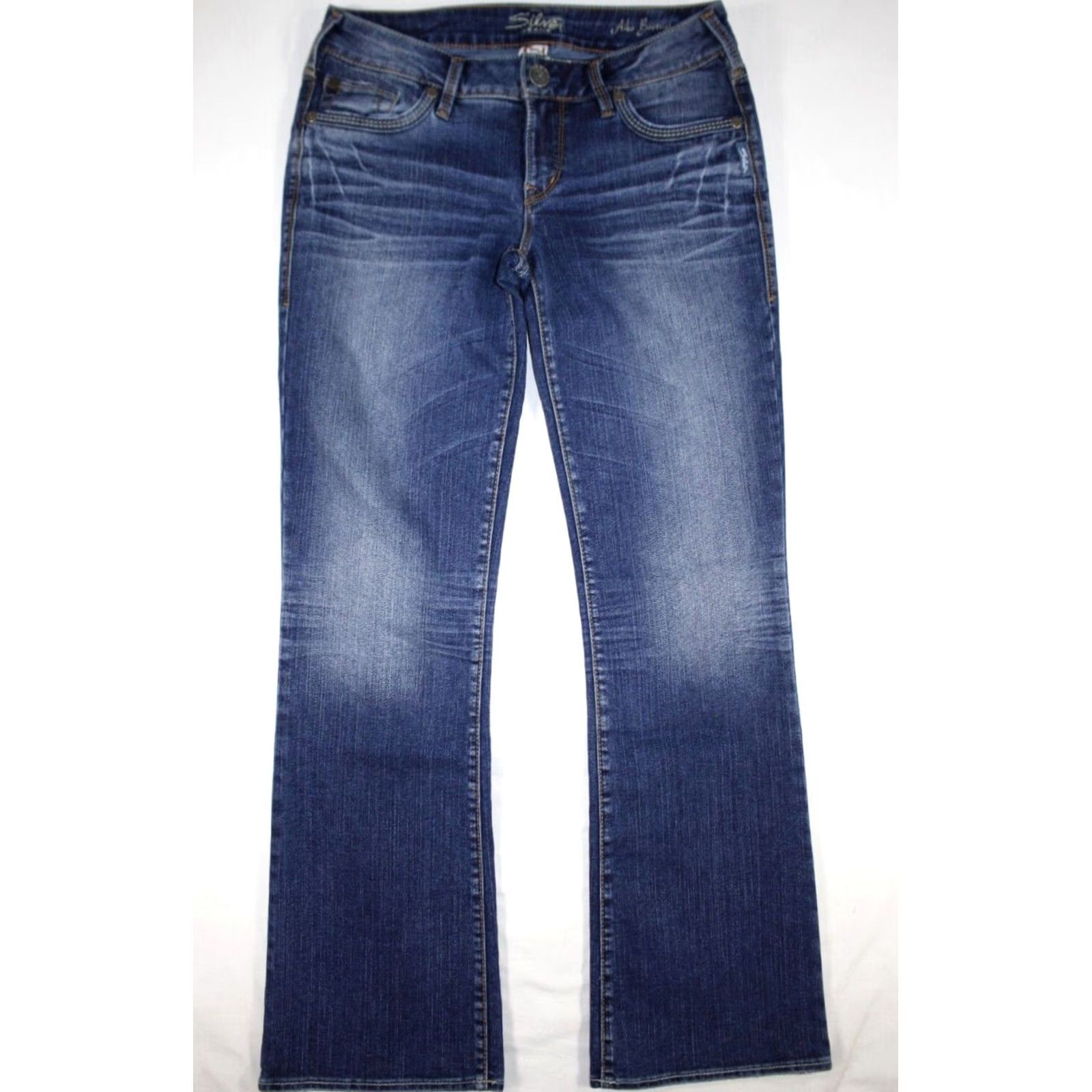 Silver Jeans Co. Silver Jeans Aiko Bootcut Distressed Dark Wash Women's 28x31 Jeans Size 28" / US 6 / IT 42 - 2 Thumbnail