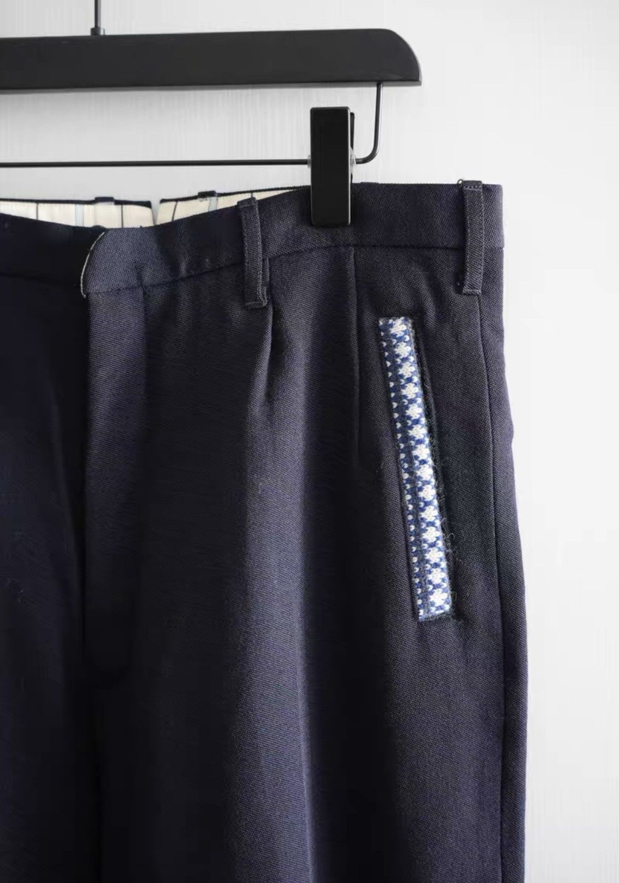 Yohji Yamamoto Yohji Yamamoto 95AW Blue & White Woven Trousers K4 Size US 34 / EU 50 - 3 Thumbnail