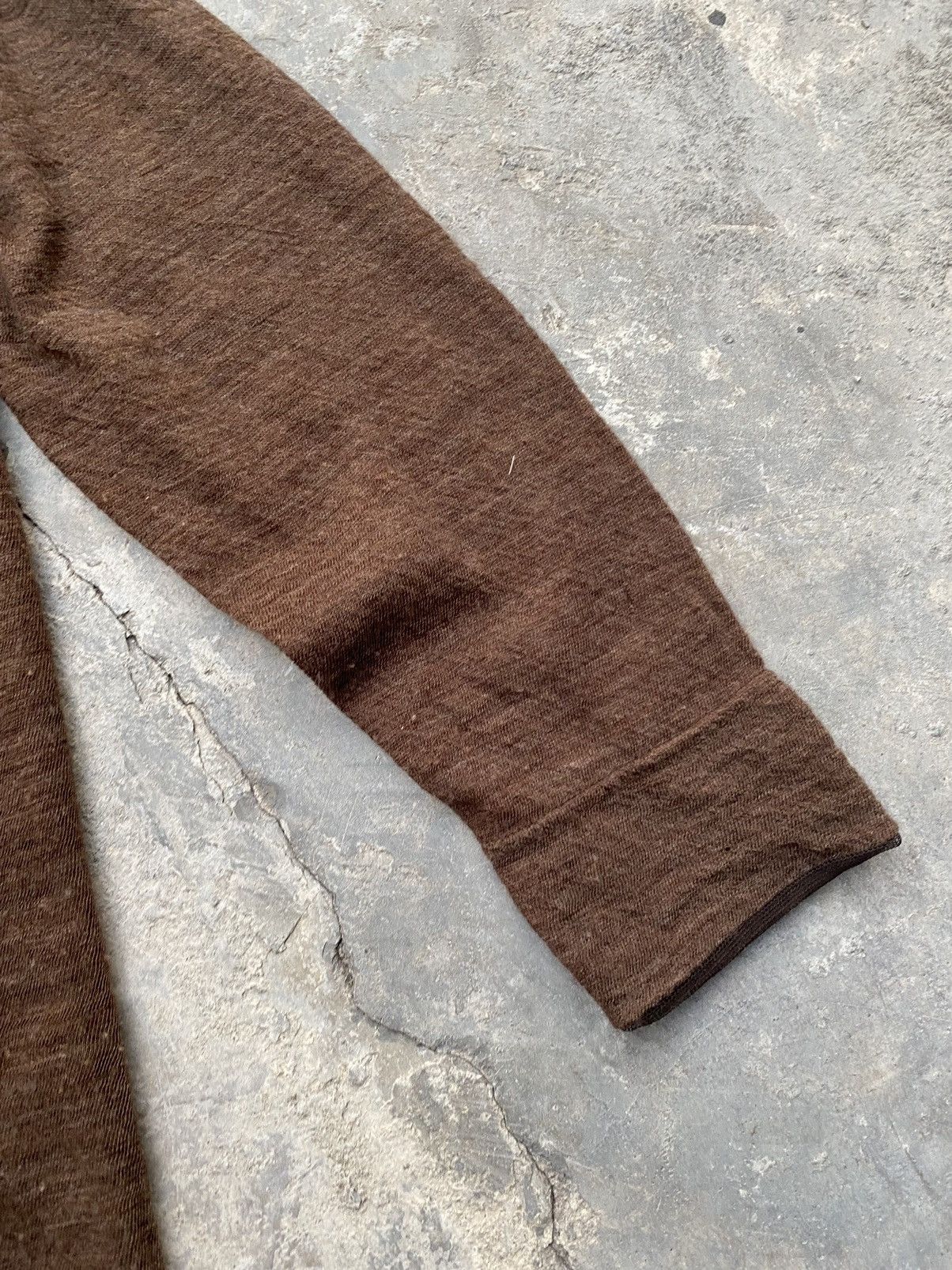 Pas de Calais Distressed Wool Double Layer Cardigan Size S / US 4 / IT 40 - 12 Thumbnail