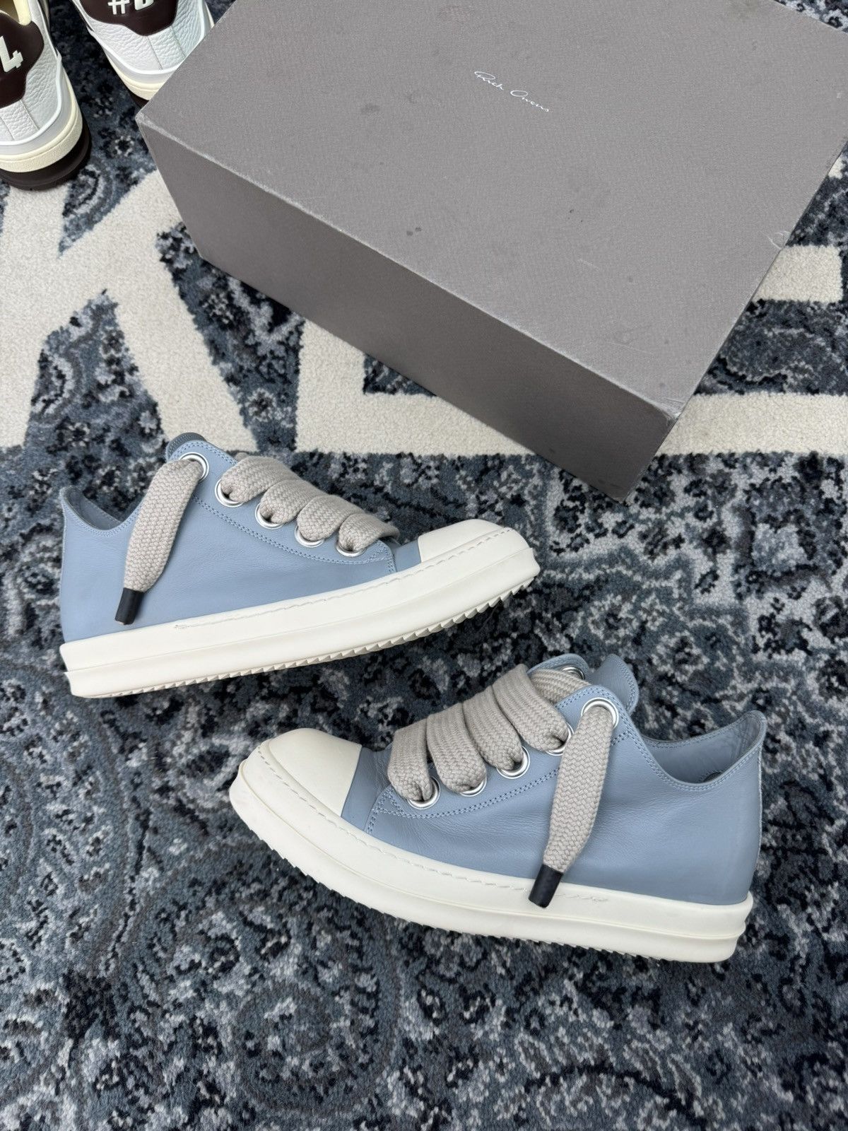 Rick Owens Rick Owens Porterville Jumbo Laced Low 'Pale Blue Milk' Size US 8 / EU 41 - 1 Thumbnail