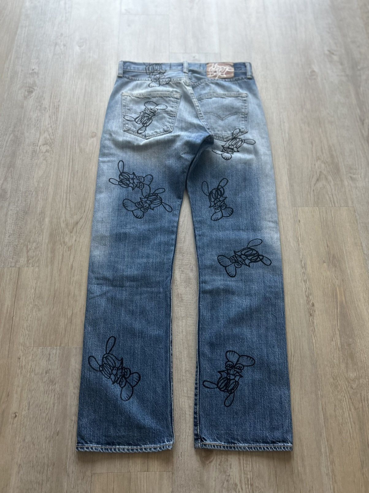 Skoloct Skoloct 1 of 1 hand drawn denim Size US 29 - 4 Thumbnail