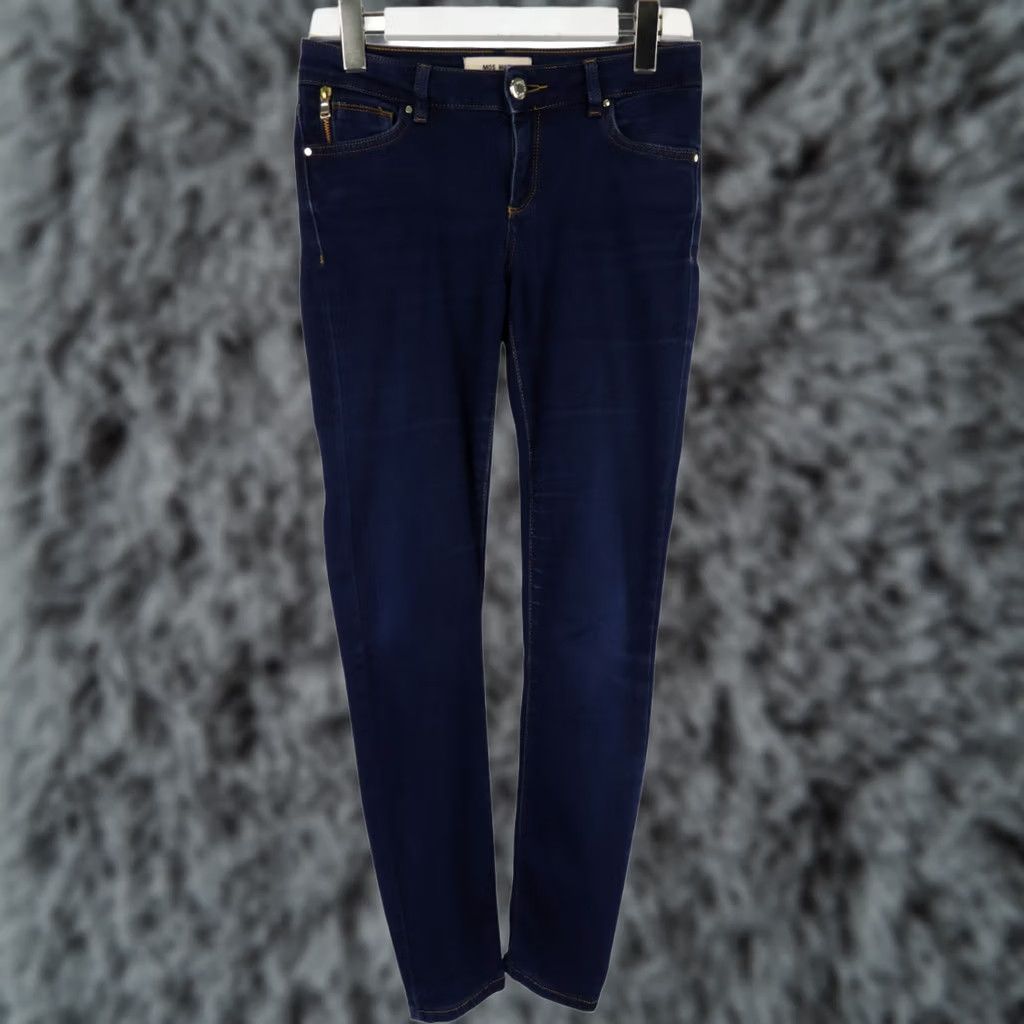 Vintage Mos Mosh Victoria 7/8 Silk Touch Jeans Women's W27 Stretch Whiskers Skinny Fit Jeans Size 27" / US 4 / IT 40 - 1 Thumbnail