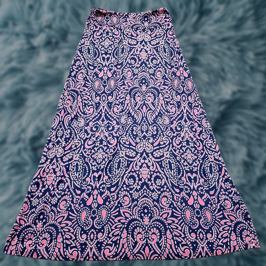 Cynthia Rowley Cynthia Rowley Maxi Skirt Womens Size S High Waisted Multicolor Rayon Paisley Stretch Size 28" / US 6 / IT 42 - 1 Thumbnail