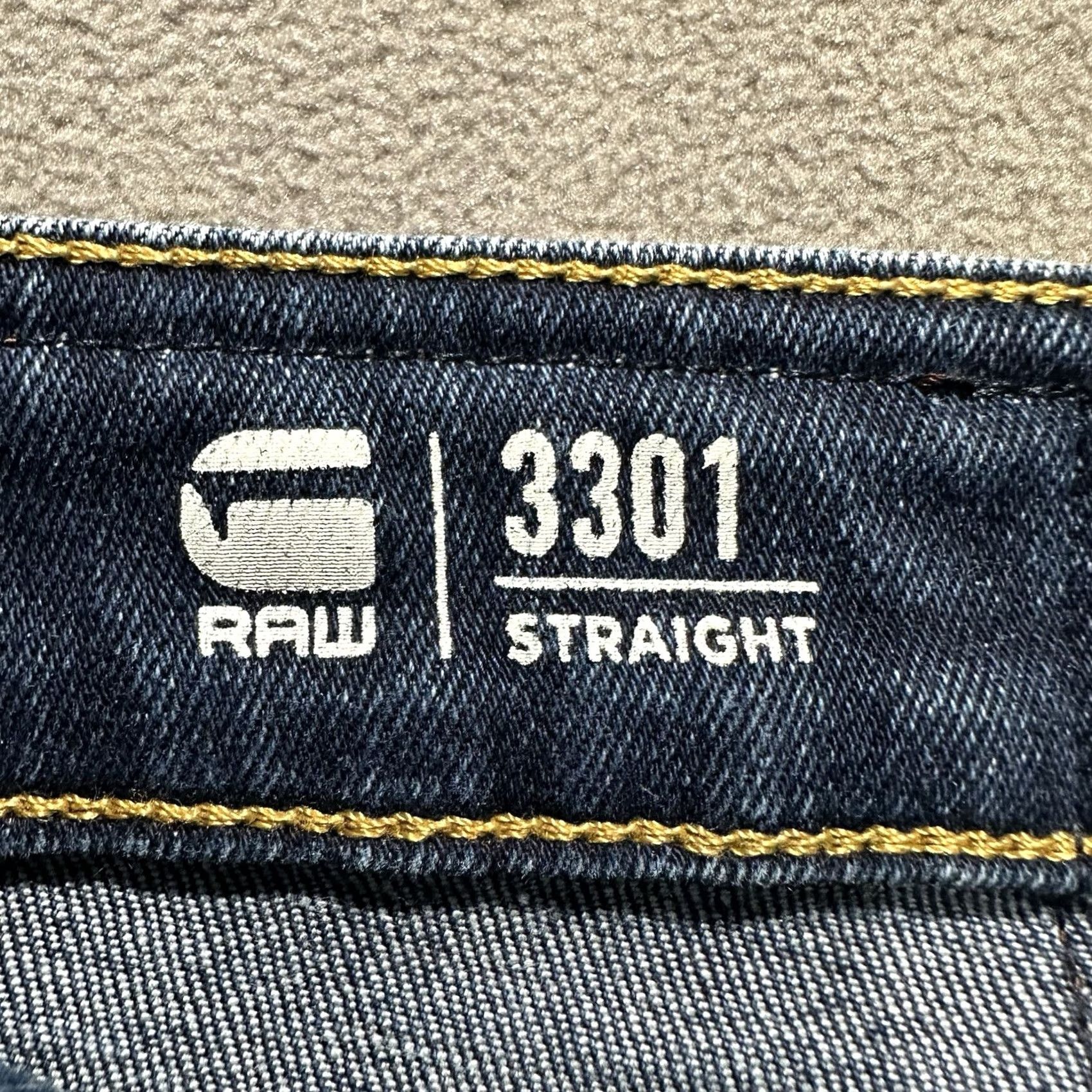 G-Star VINTAGE G-Star Raw Jeans Mens 31x32 Blue Denim Button Fly Designer 3301 Straight Size US 31 - 7 Thumbnail