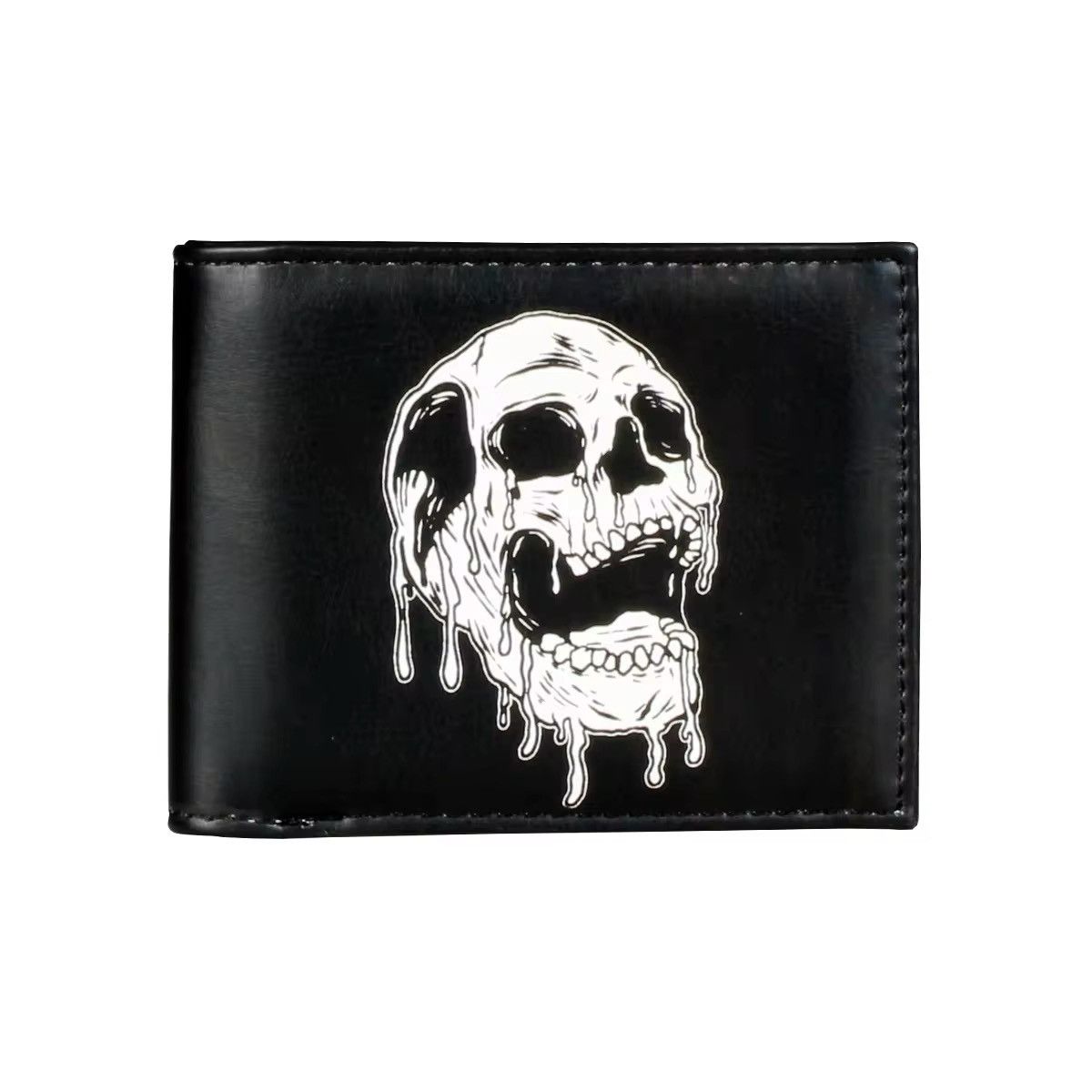 Other Gothic Punk Skull Skeleton Print Men’s Wallet Card Holder Size ONE SIZE - 1 Thumbnail