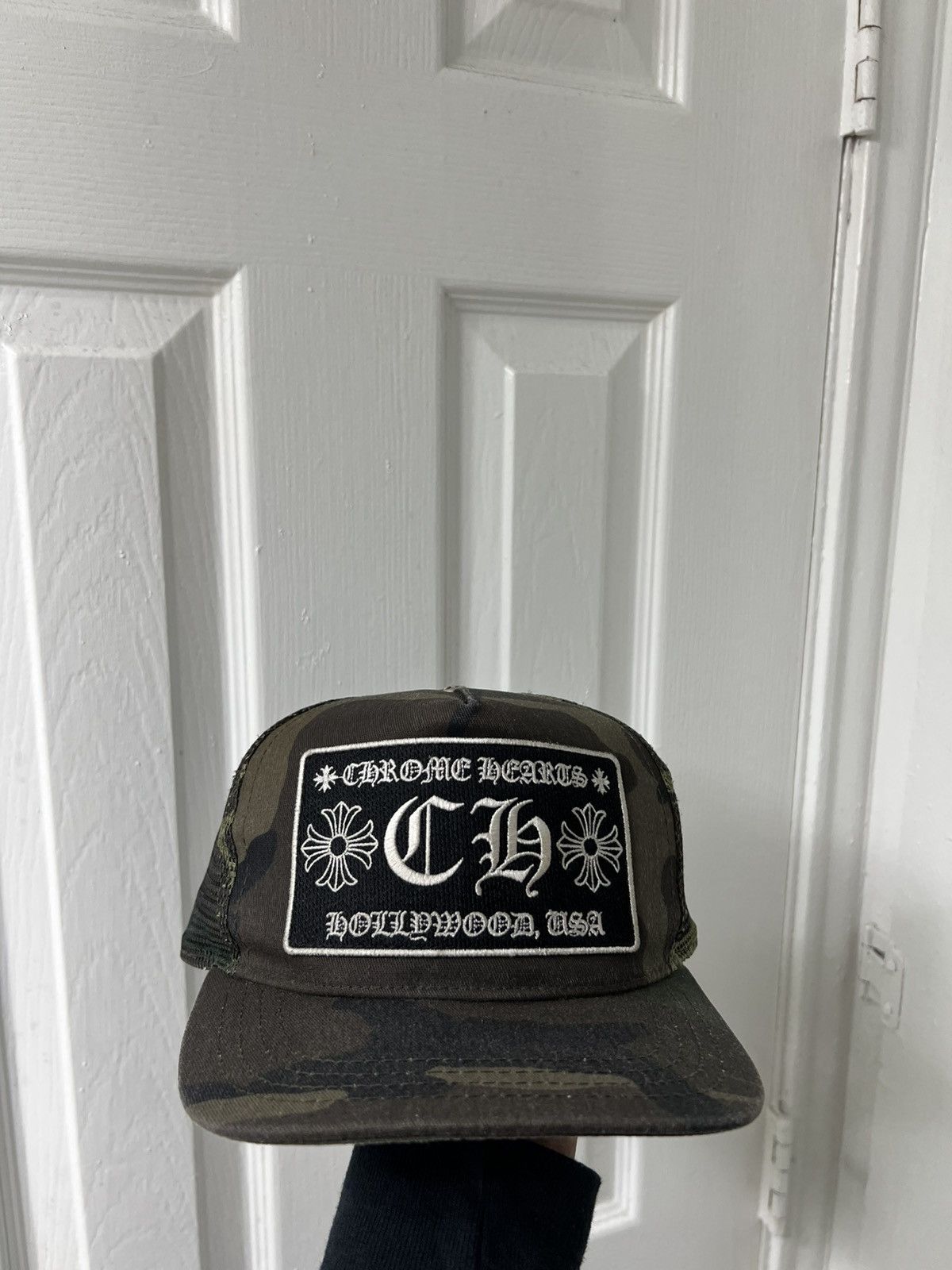 Chrome Hearts Chrome Hearts Camo Trucker Hat Size ONE SIZE - 3 Thumbnail