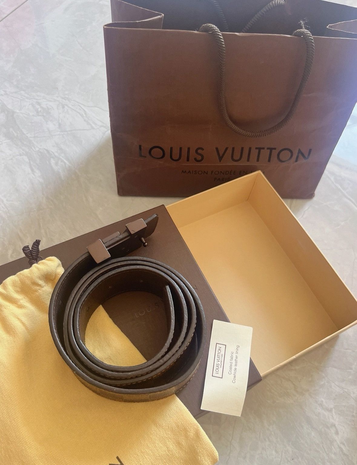 Louis Vuitton Louis Vuitton Men's Leather Belt -2505 Size ONE SIZE - 2 Thumbnail