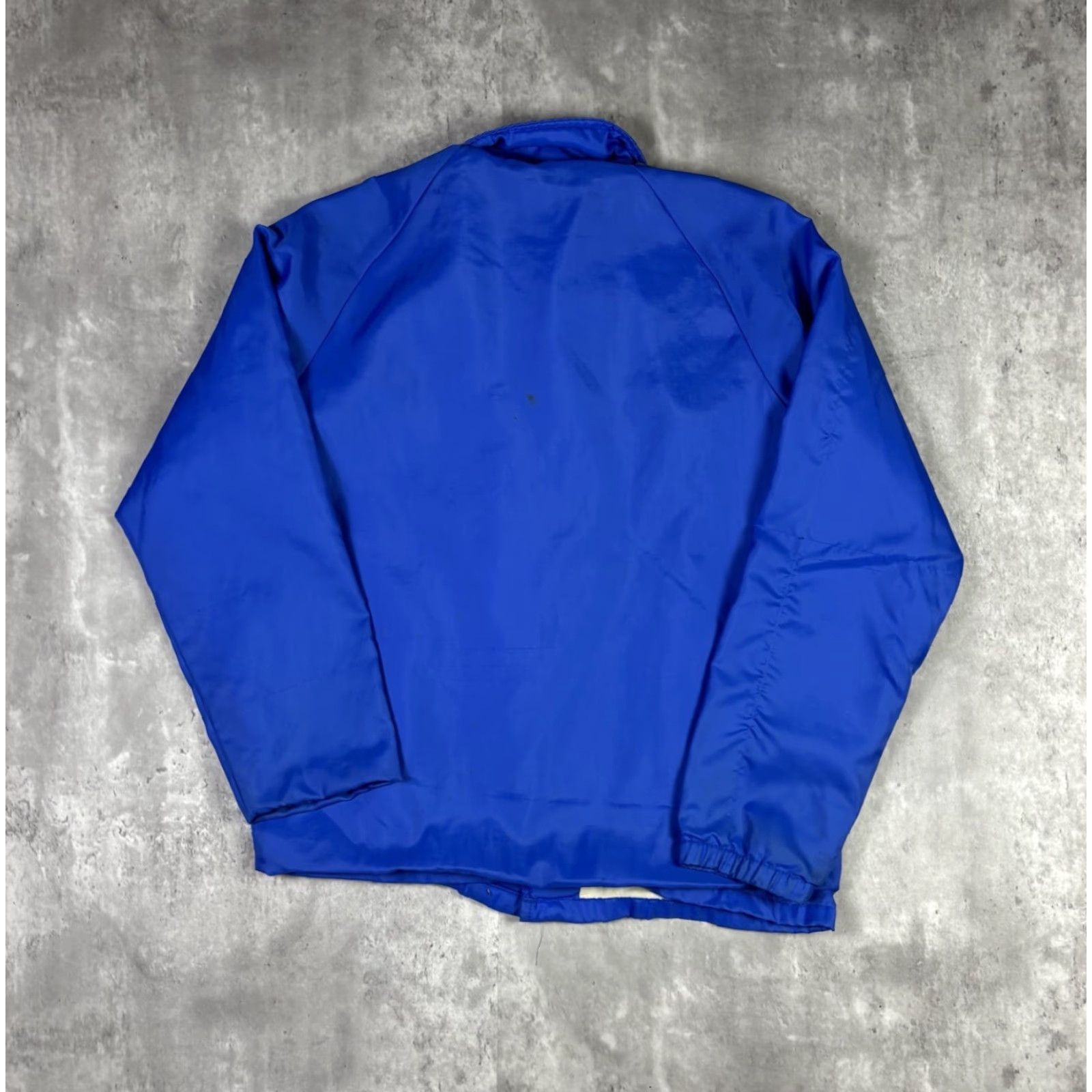 Vintage VINTAGE Christiansburg Demons Varsity Satin Jacket Windbreaker Shirt Mens M Blue 80s Size US M / EU 48-50 / 2 - 2 Thumbnail