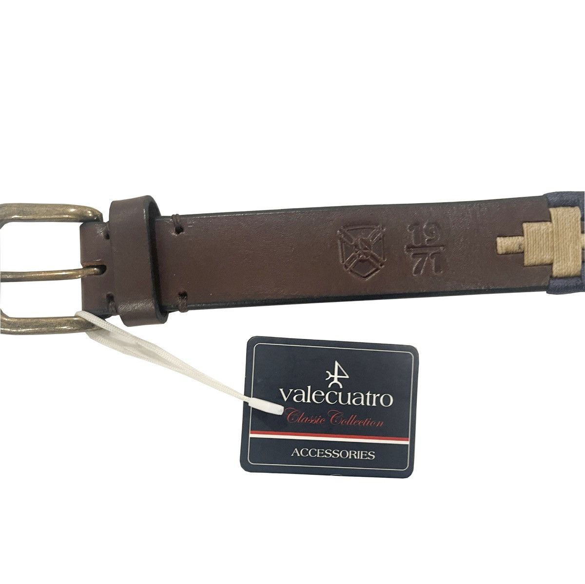 Vintage Valecuatro Embroidered Leather Belt Size 34 - 10 Thumbnail