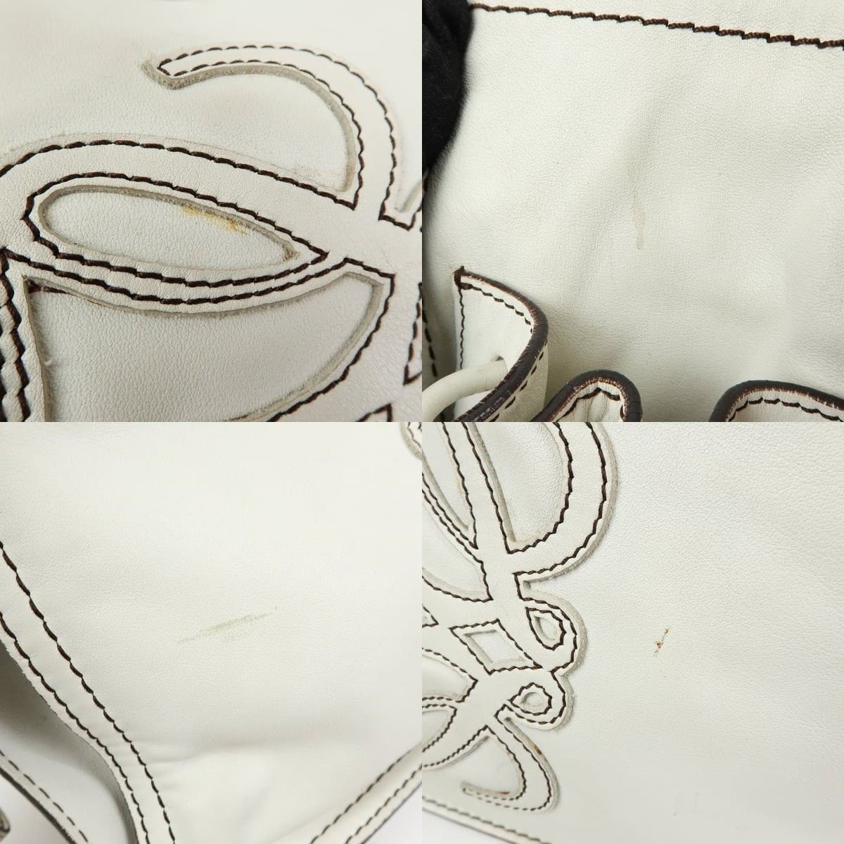 Loewe Loewe Anagram Shopper Calfskin Shoulder Bag White Size ONE SIZE - 6 Thumbnail