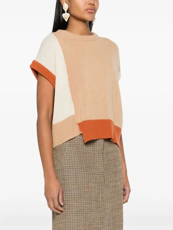 Marni o1w1db11125 Colour-Block Cashmere Sweater in Multicolor Size L / US 10 / IT 46 - 2 Thumbnail