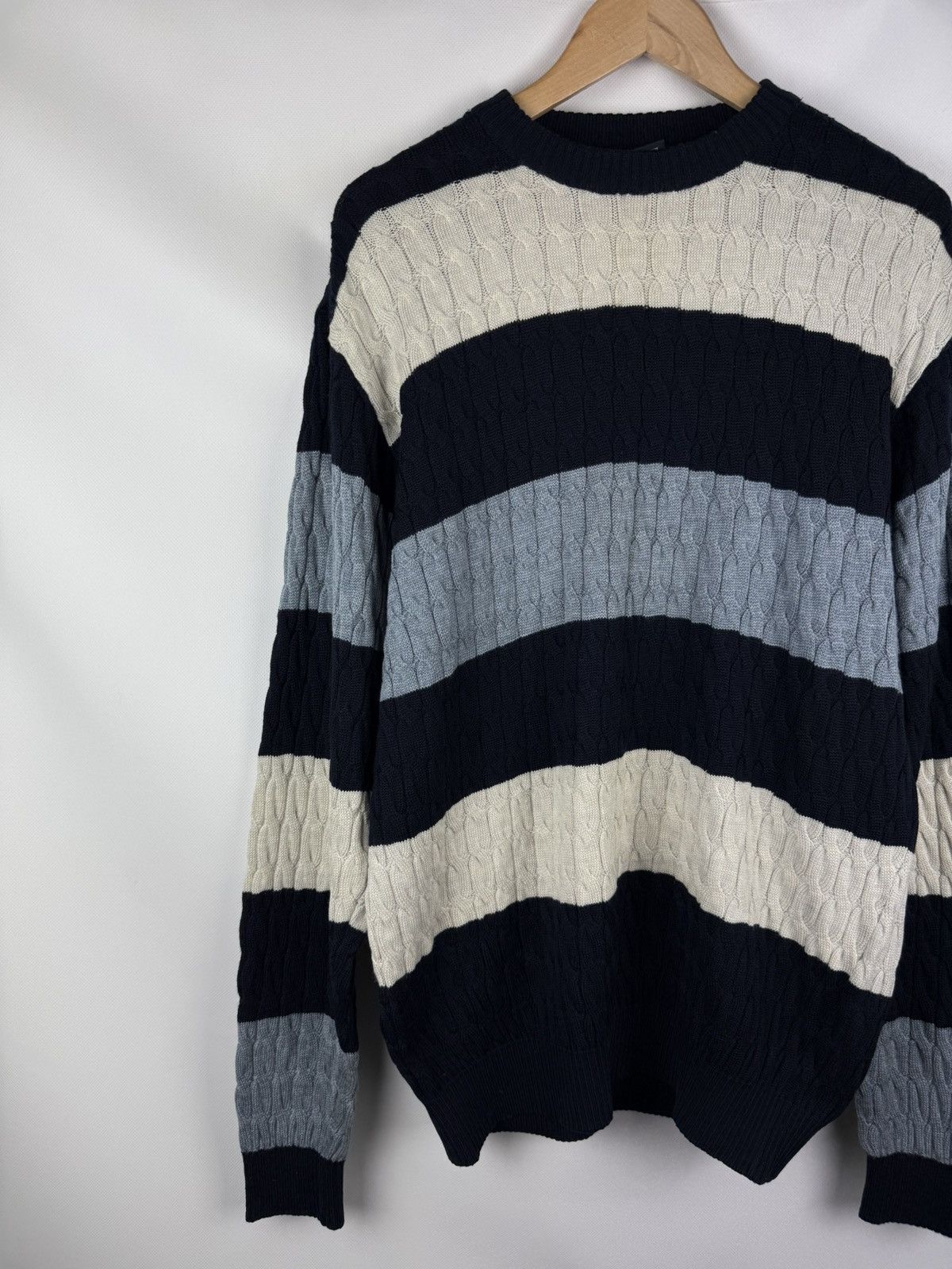 Paul & Shark Paul & Shark Wool Cable Knit Crewneck Heavy Sweater Pullover Size US L / EU 52-54 / 3 - 2 Thumbnail