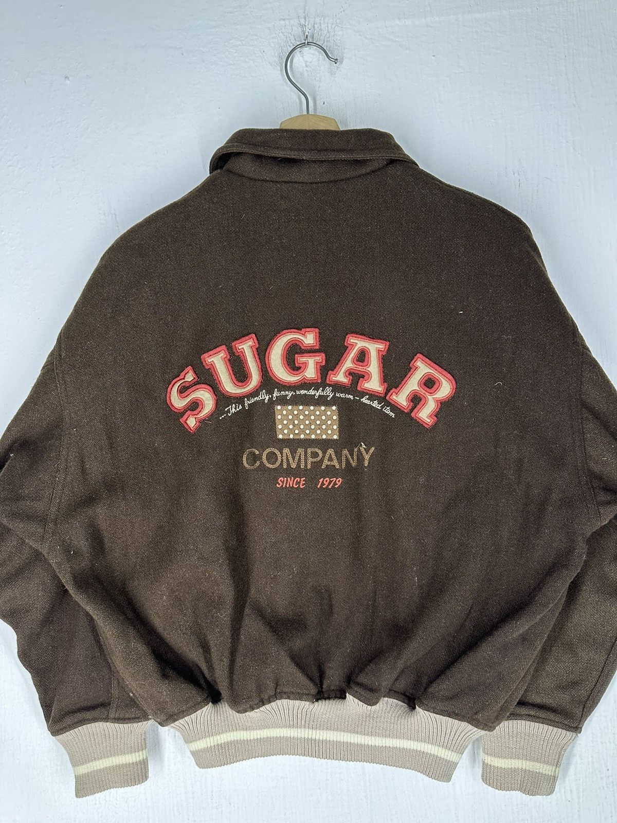Vintage Vintage 90’s Nougat Sugar Co. LTD Varsity Wool Jacket Size US M / EU 48-50 / 2 - 2 Thumbnail