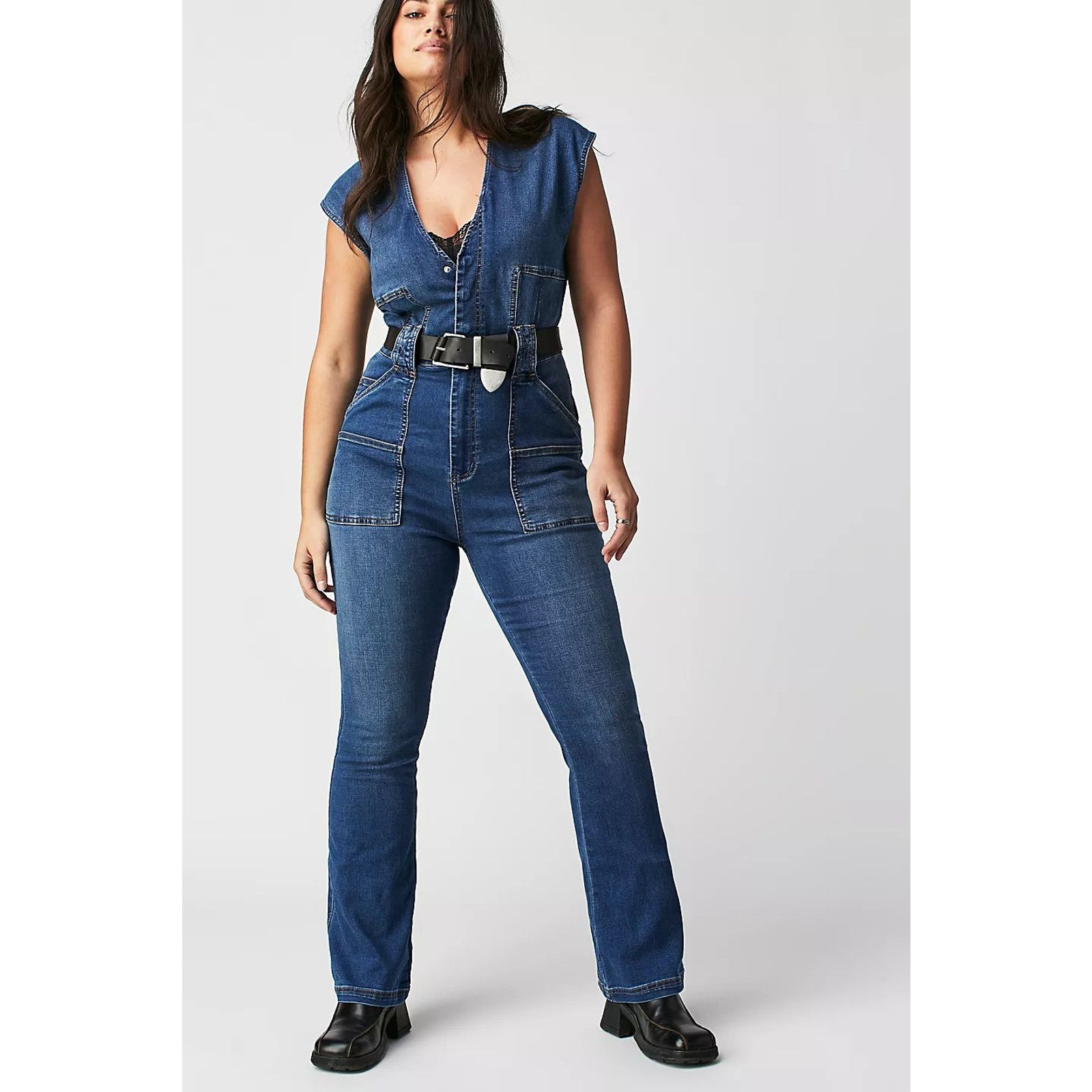 Free People New Free People WTF CRVY Hyde Park Jumpsuit $158 SIZE 6 Size 28" / US 6 / IT 42 - 1 Thumbnail