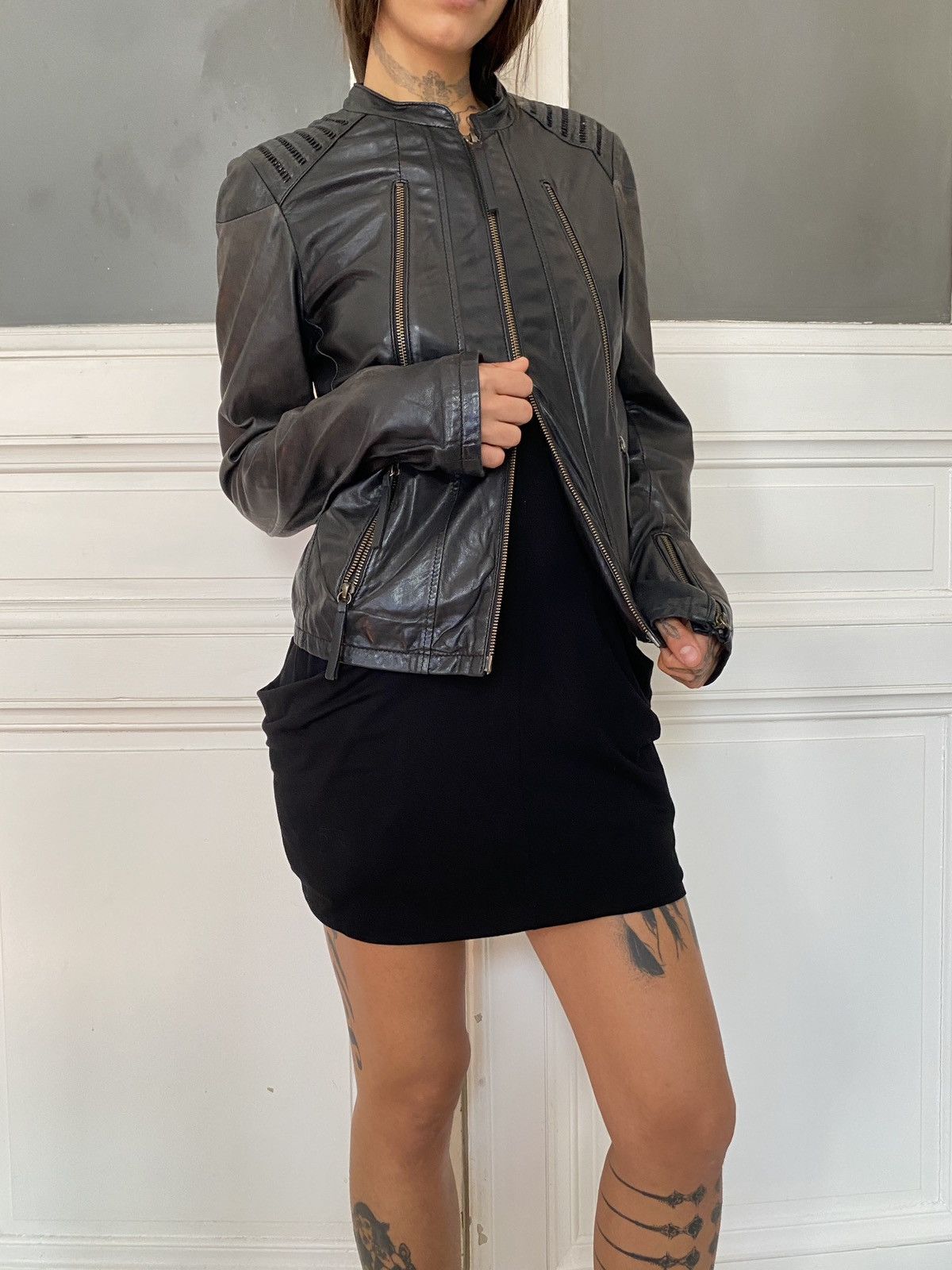 14th Addiction Textured leather jacket Size S / US 4 / IT 40 - 4 Thumbnail