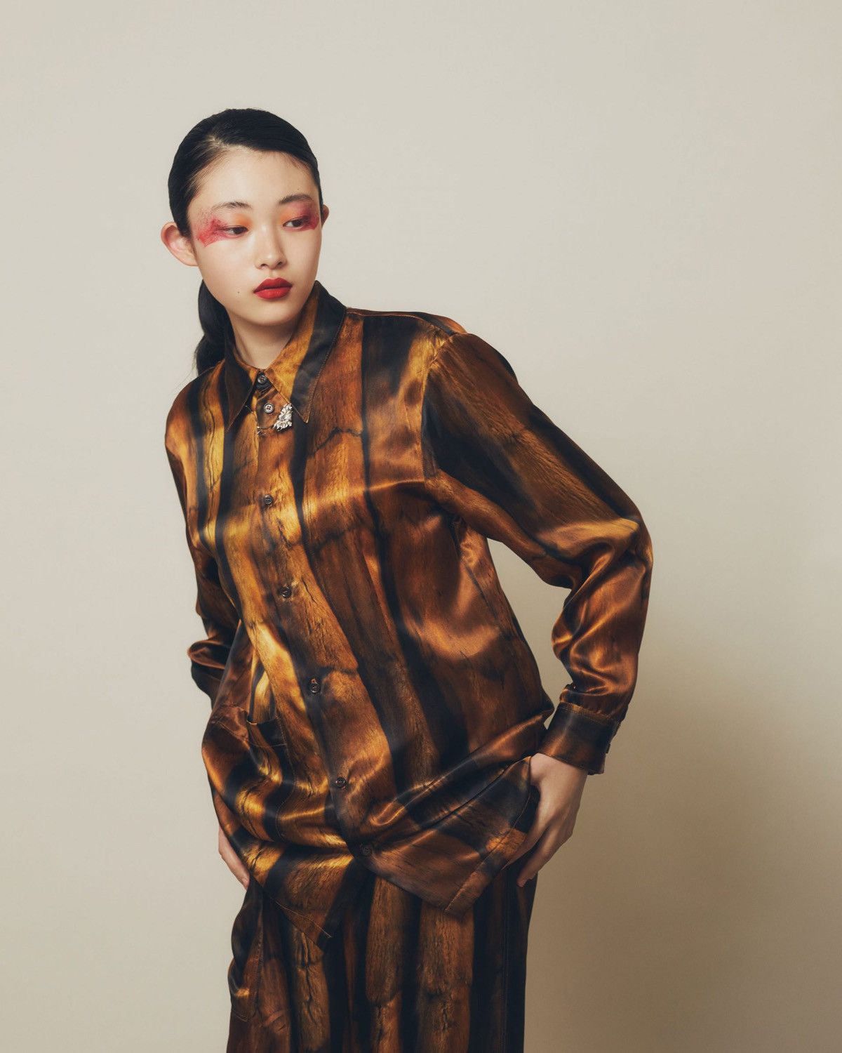 Maison Margiela NWT Maison Margiela Fur Print Sleeve Viscose Blouse Shirt Size US S / EU 44-46 / 1 - 2 Thumbnail