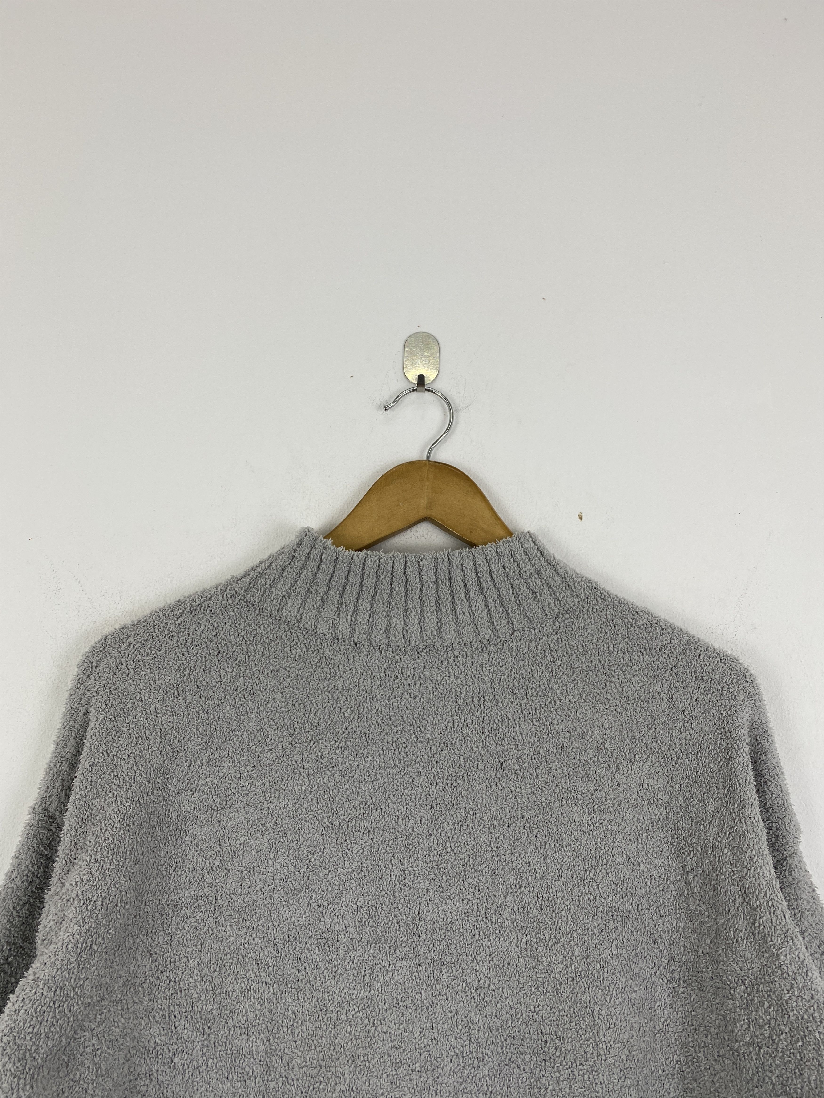 Japanese Brand Uniqlo neck Jumper Fleece Knitwear Grey JA0156 Size US L / EU 52-54 / 3 - 4 Thumbnail