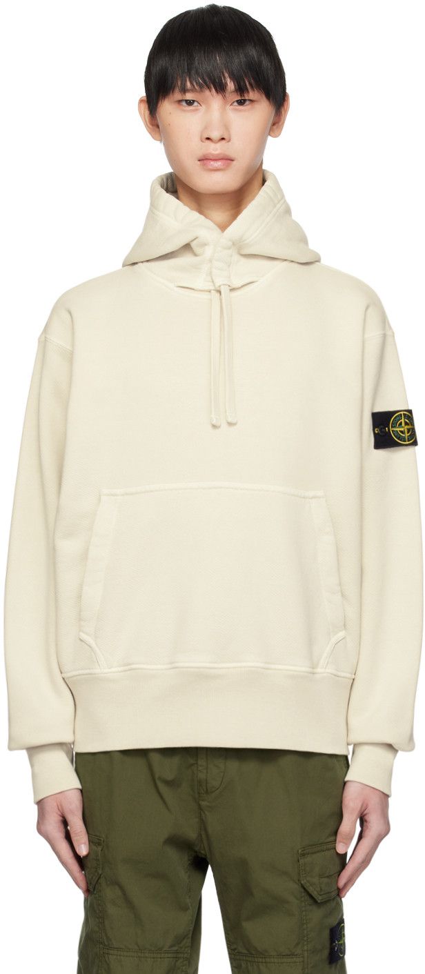 Stone Island Stone Island Off-White Garment-Dyed Hoodie Size US M / EU 48-50 / 2 - 1 Thumbnail