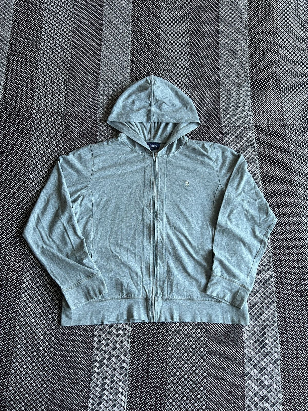 Polo Ralph Lauren Vintage Polo Ralph Lauren Grey Zip Hoodie Unisex Streetwear Size L / US 10 / IT 46 - 1 Thumbnail