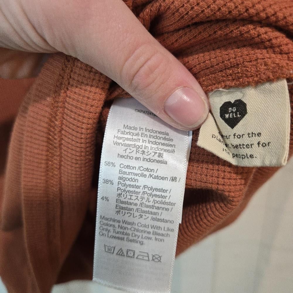Madewell Madewell Cropped Waffle Tee Size L / US 10 / IT 46 - 4 Thumbnail