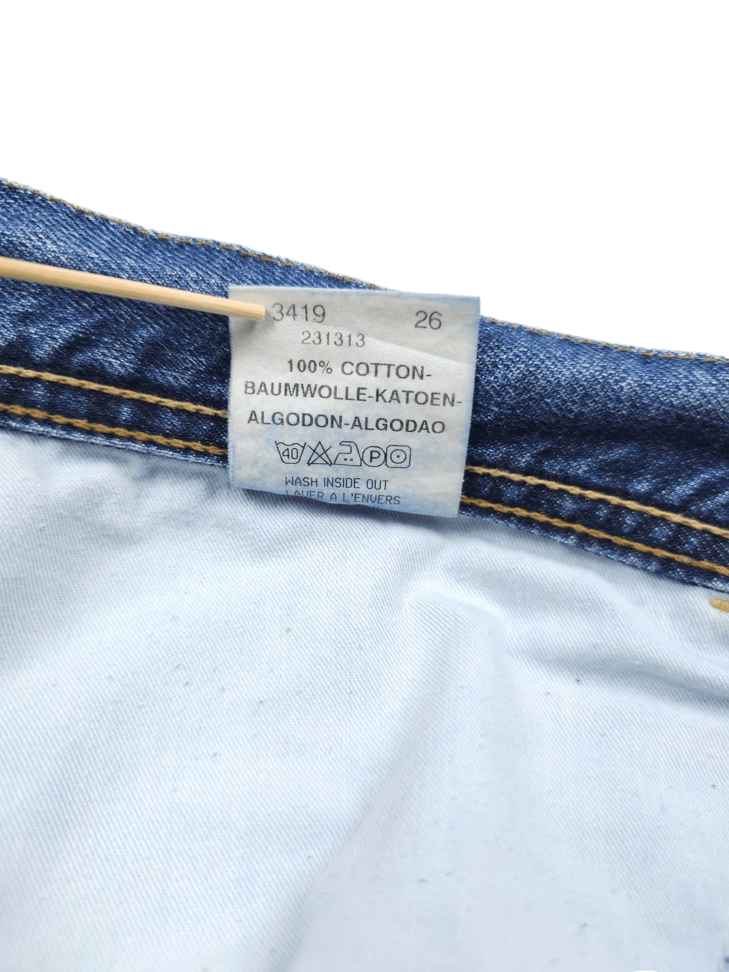Big Star × Vintage 💎 Size 34/32 80's Hippie Big Star Crazy Blue Flared Jeans Size US 34 / EU 50 - 19 Thumbnail