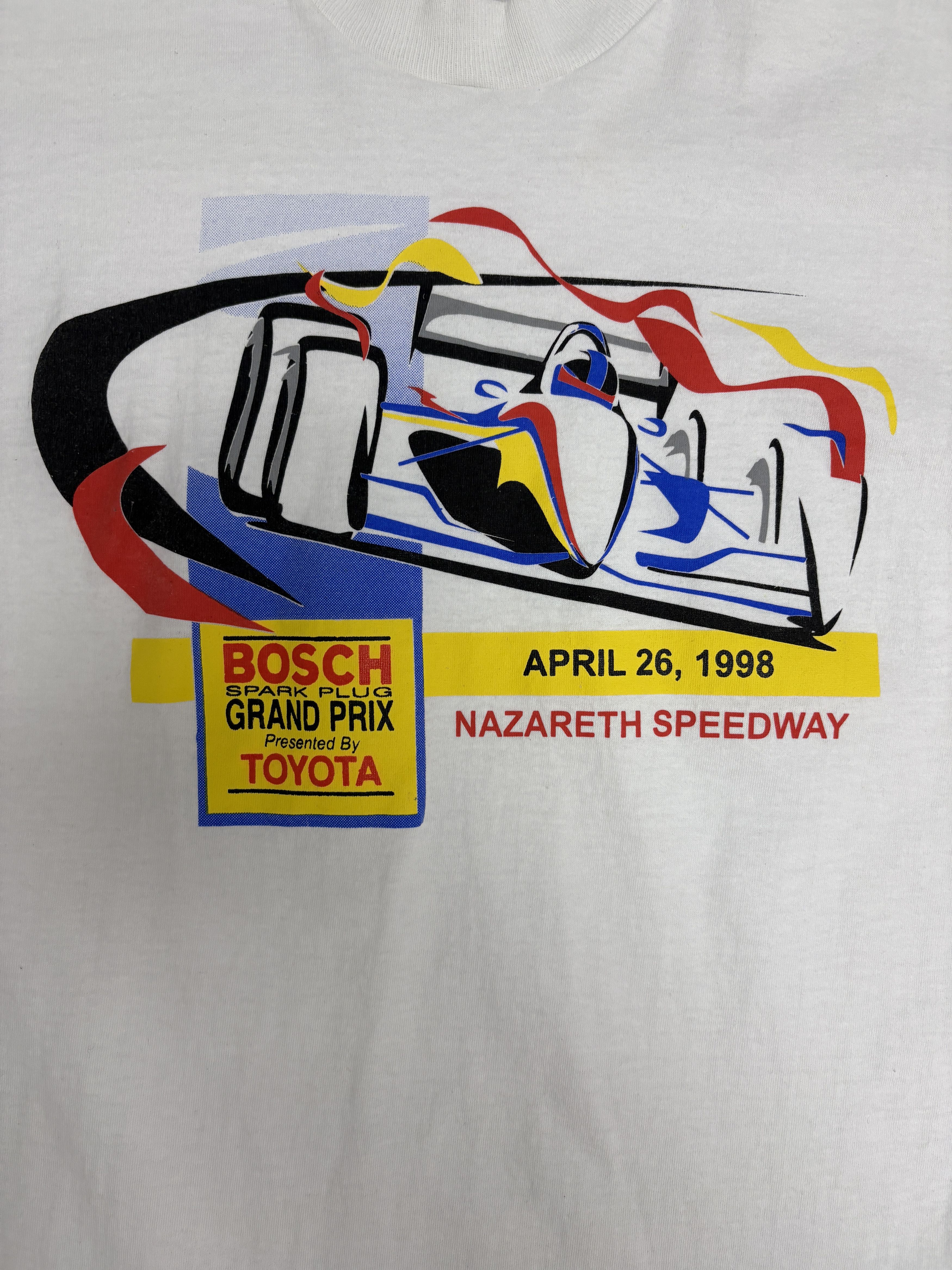 Vintage Bosch Spark Plug Grand Prix Vintage White T-Shirt Tee Size US XL / EU 56 / 4 - 2 Thumbnail