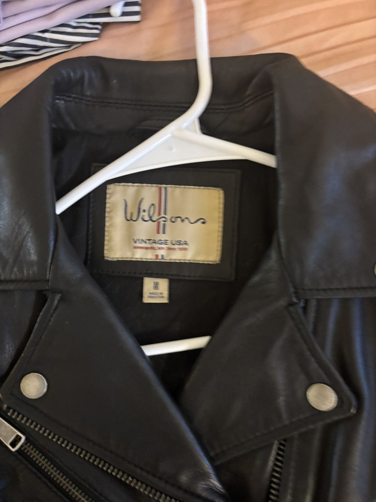 Wilsons Leather Moto leather jacket Size M / US 6-8 / IT 42-44 - 2 Thumbnail