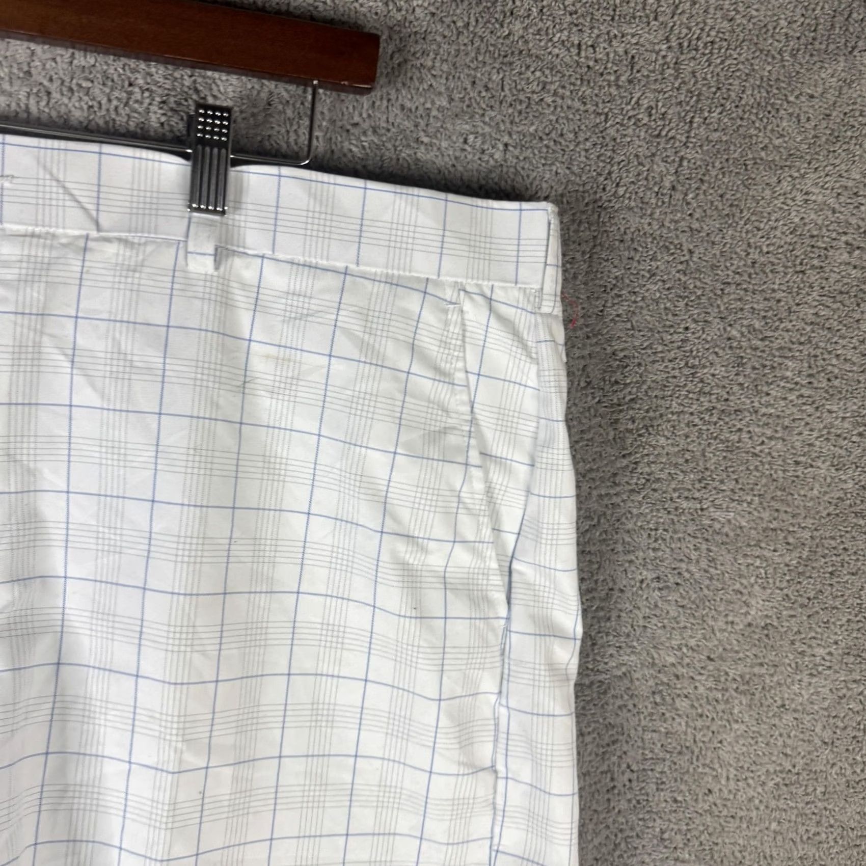 Hogan Ben Hogan Shorts Mens 42 White Check Performance Golf Moisture Wicking UPF 15 Sportswear Casual Athletic Size US 42 / EU 58 - 3 Thumbnail