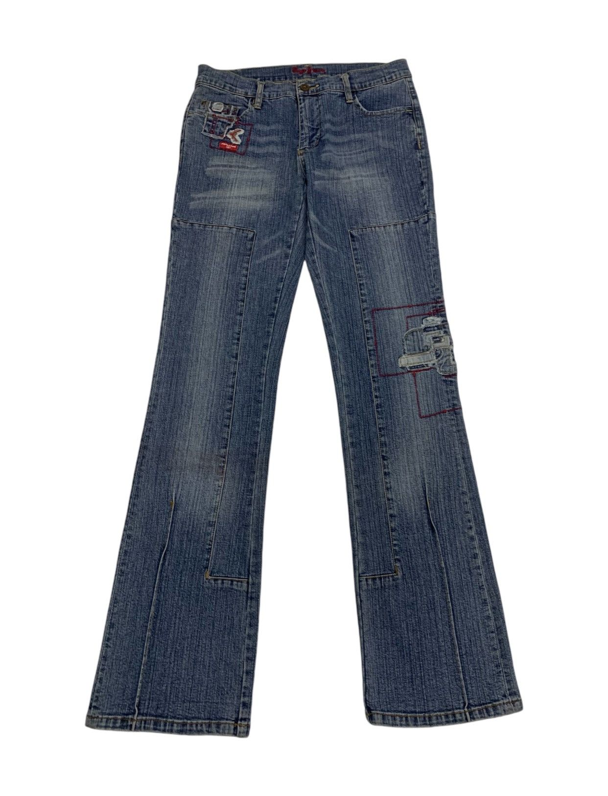 Japanese Brand × Le Grande Bleu (L.G.B.) × Pepe Jeans Pepe Jeans Patchwork Slim Stretchable Jeans Size 30" / US 8 / IT 44 - 2 Thumbnail