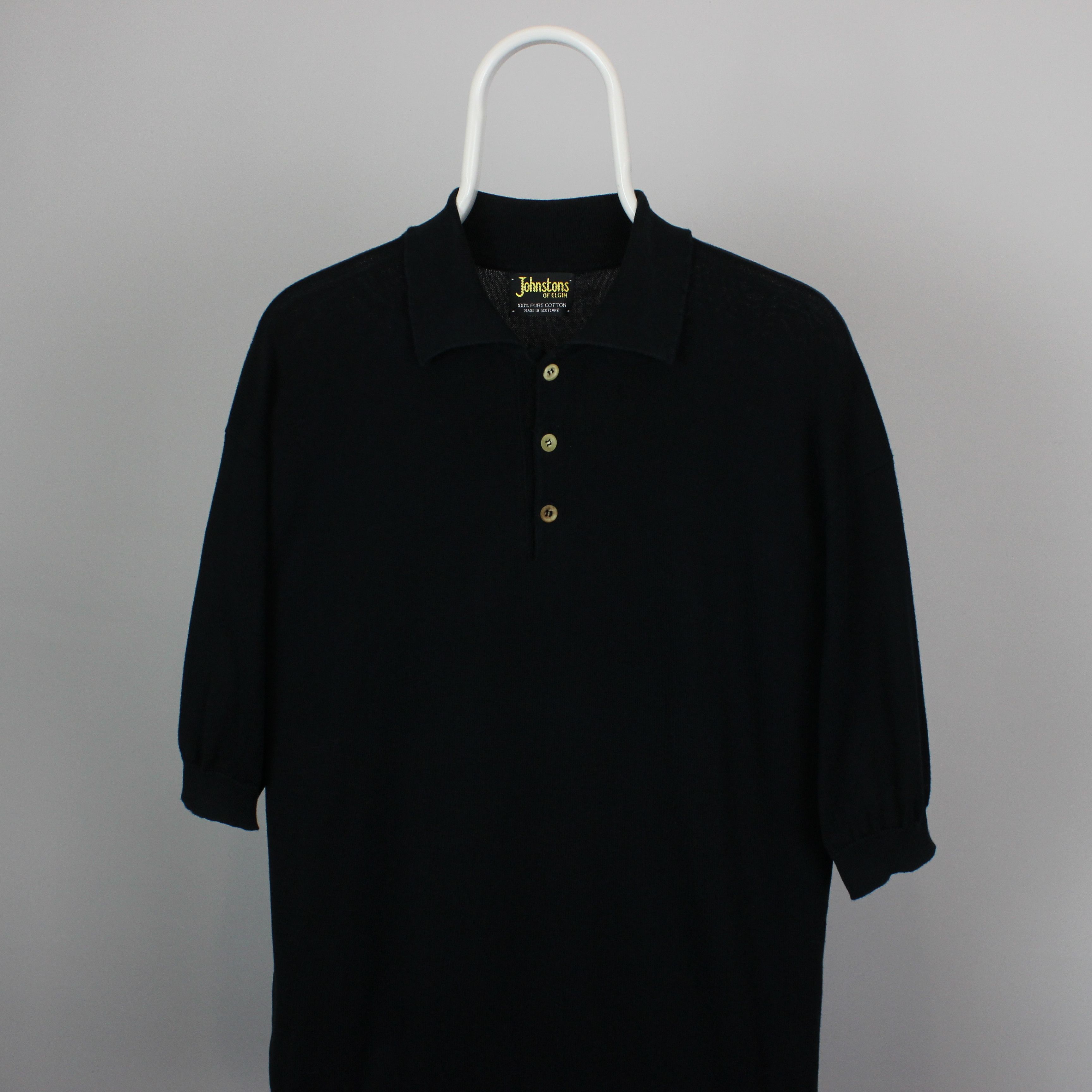 Johnstons Of Elgin Johnstons Of Elgin polo shirt men cotton L XL black Size US XL / EU 56 / 4 - 2 Thumbnail