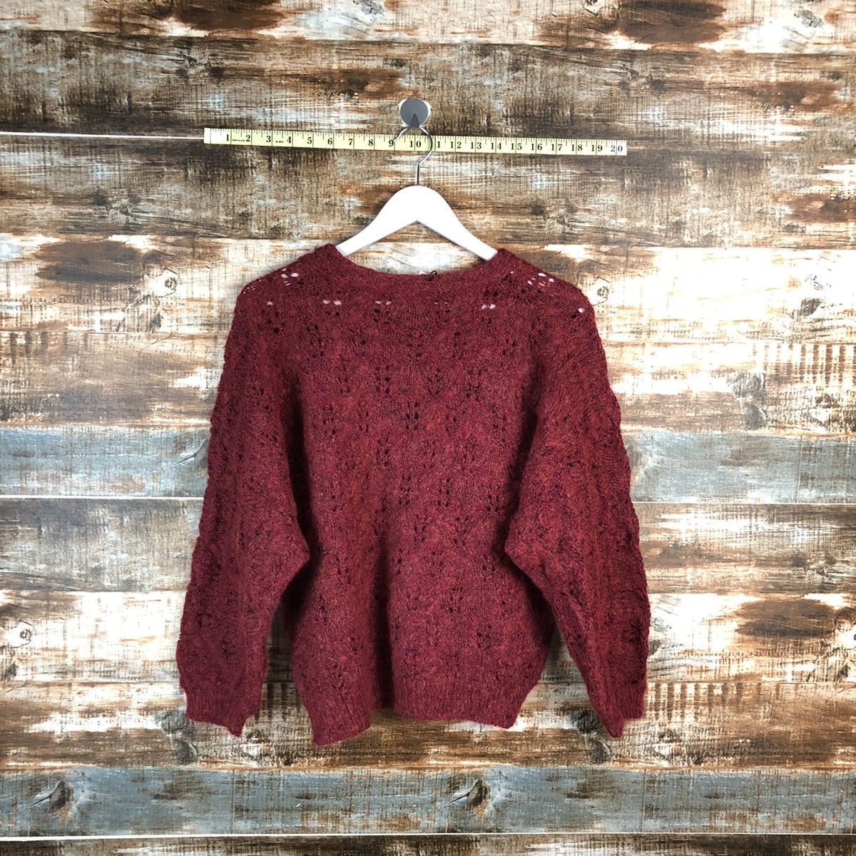 Homespun Knitwear × Japanese Brand Japanese Brand vintage Red Knitwear #A2245 Size M / US 6-8 / IT 42-44 - 10 Thumbnail