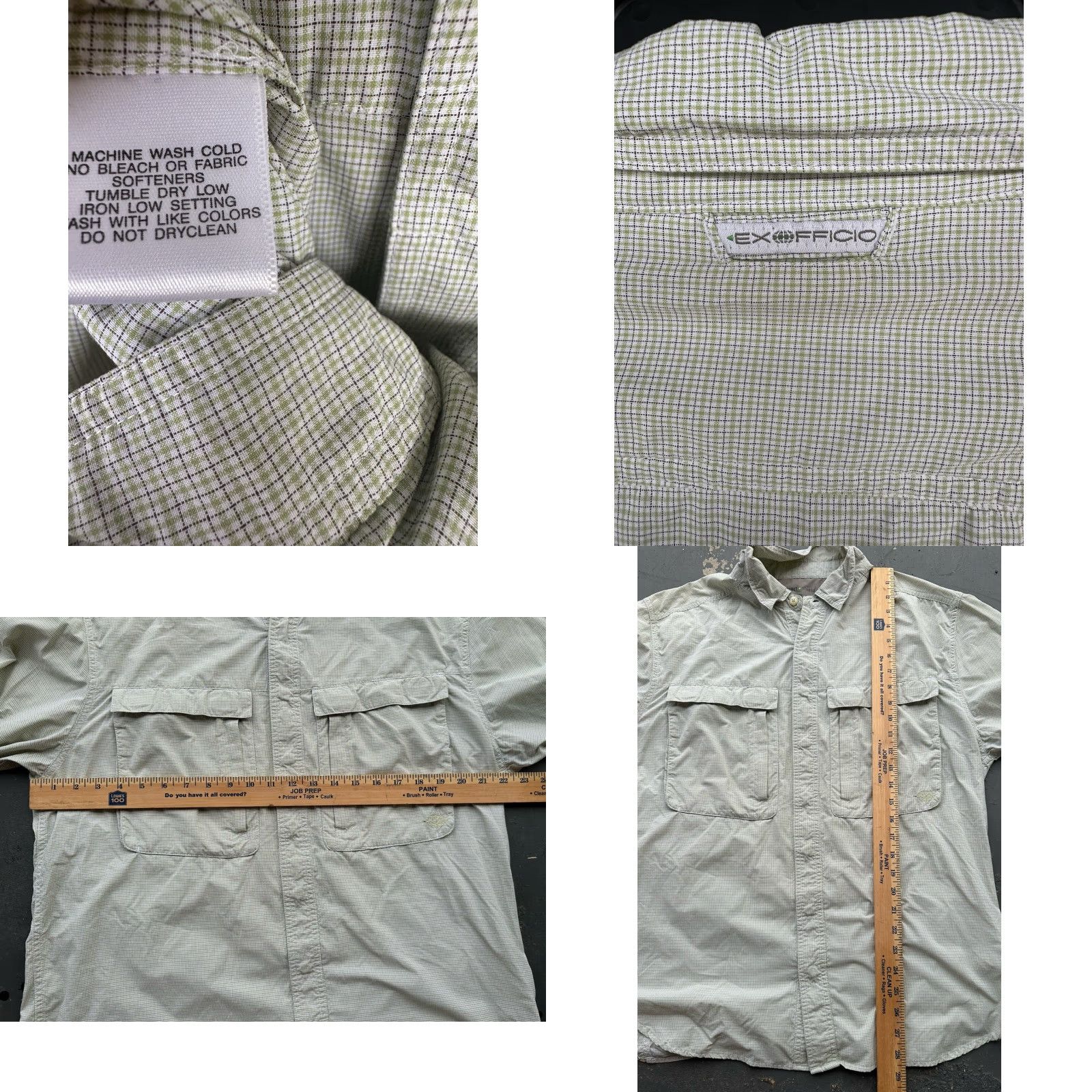 ExOfficio ExOfficio Shirt Mens M Green Plaid Insect Shield Long Sleeve Button-Up Casual Travel Workwear Size US M / EU 48-50 / 2 - 9 Thumbnail