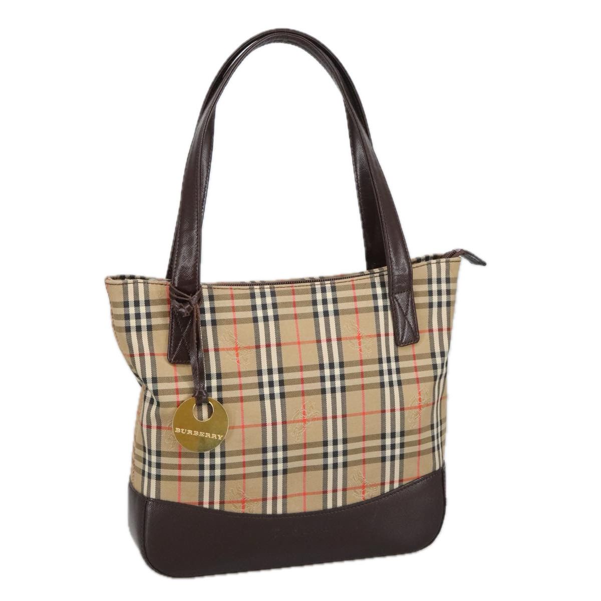 Burberry Nova Check Beige Canvas Handbag (Pre-Owned) Size ONE SIZE - 1 Thumbnail