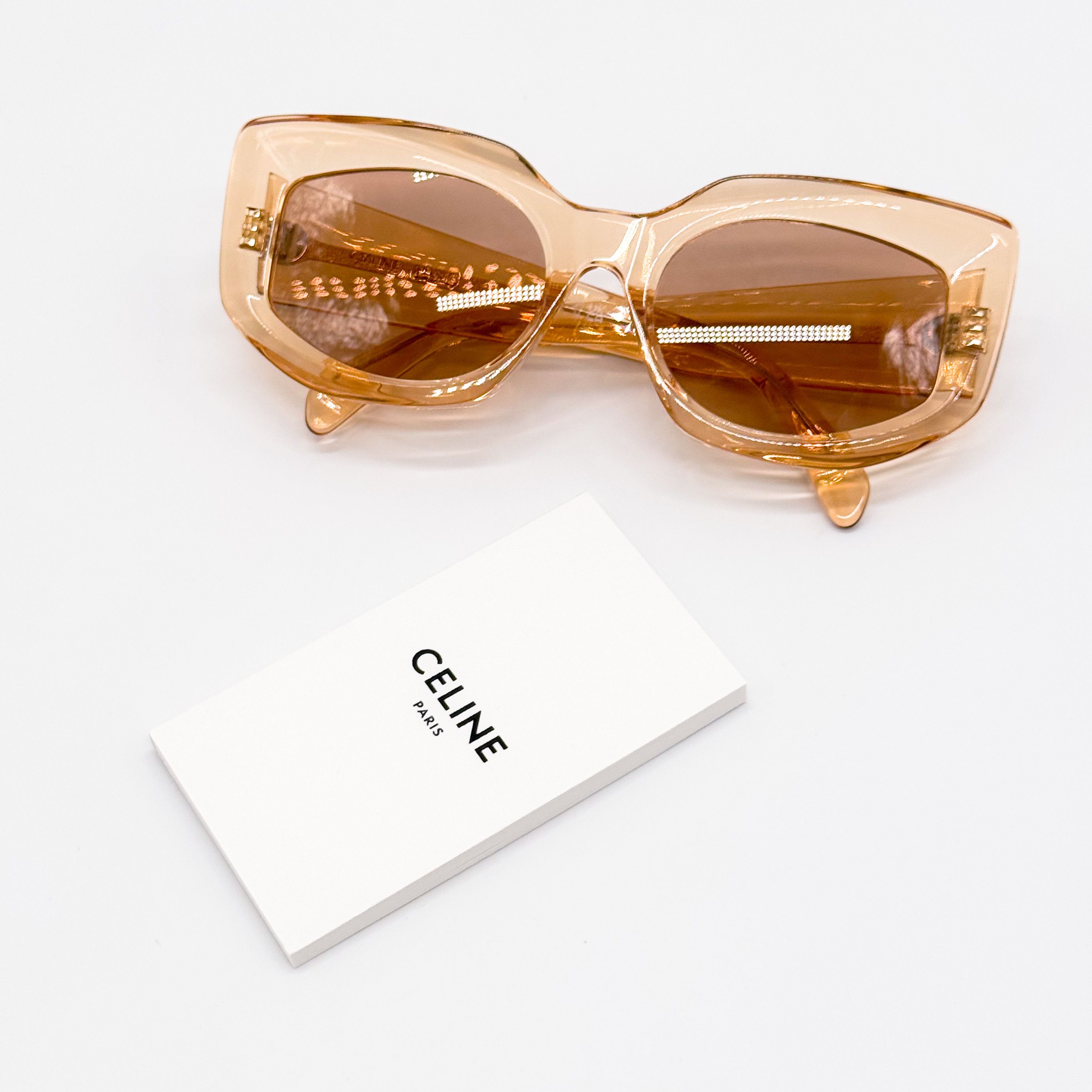 Celine NEW CELINE CL40277F 42J WOMEN ORANGE BROWN SUNGLASSES CELINE Size ONE SIZE - 10 Thumbnail