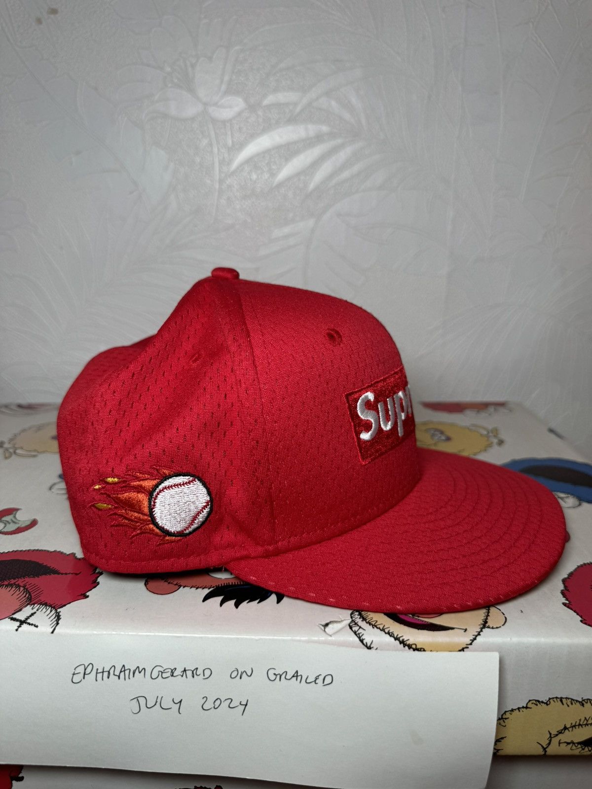 New Era × Supreme Supreme Box Logo New Era 2018 Red Mesh Fitted