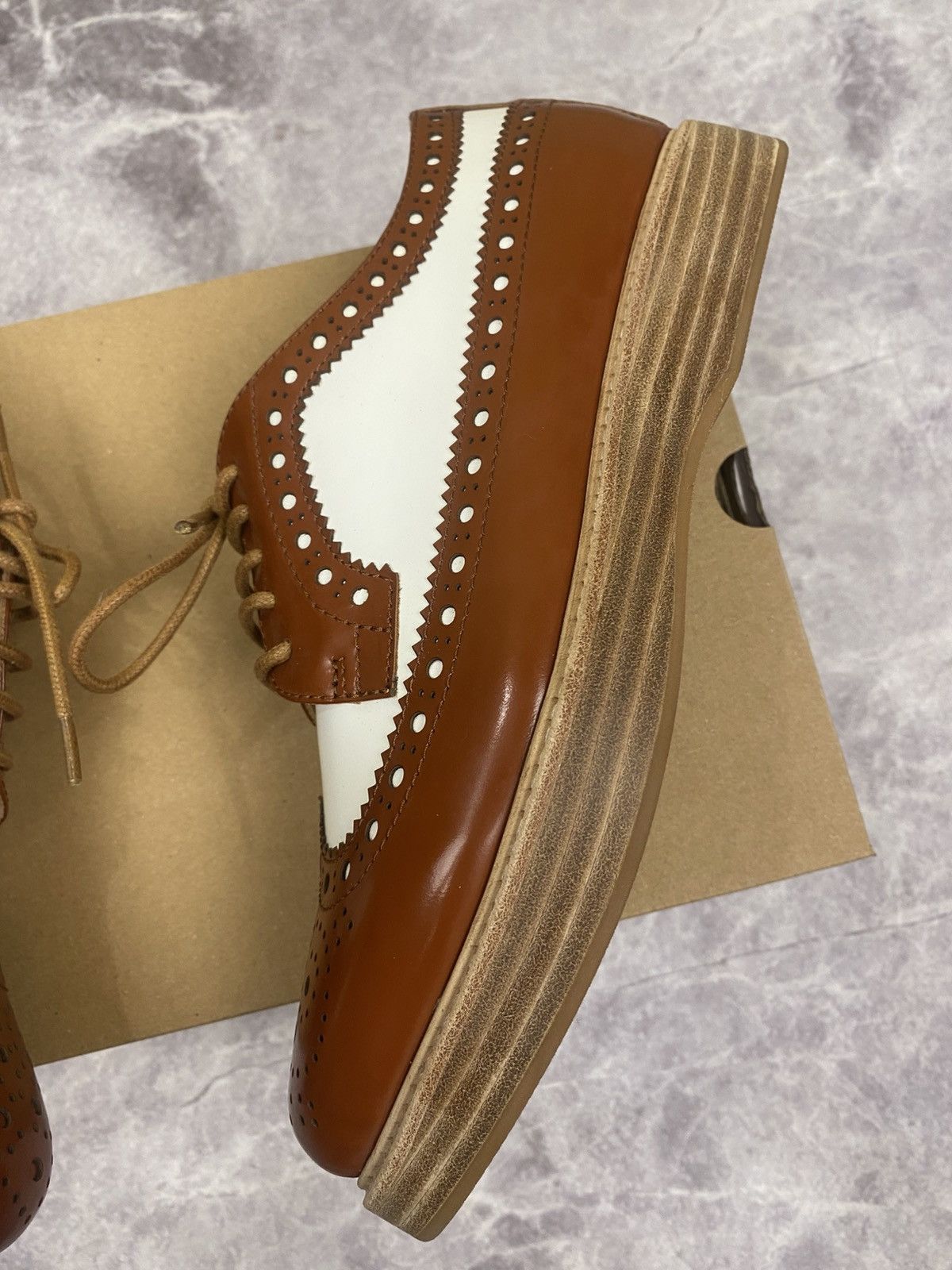 Church's Church’s Opal Budapester Lace-up Brogues Platform Shoes 38 Size US 8 / IT 38 - 3 Thumbnail