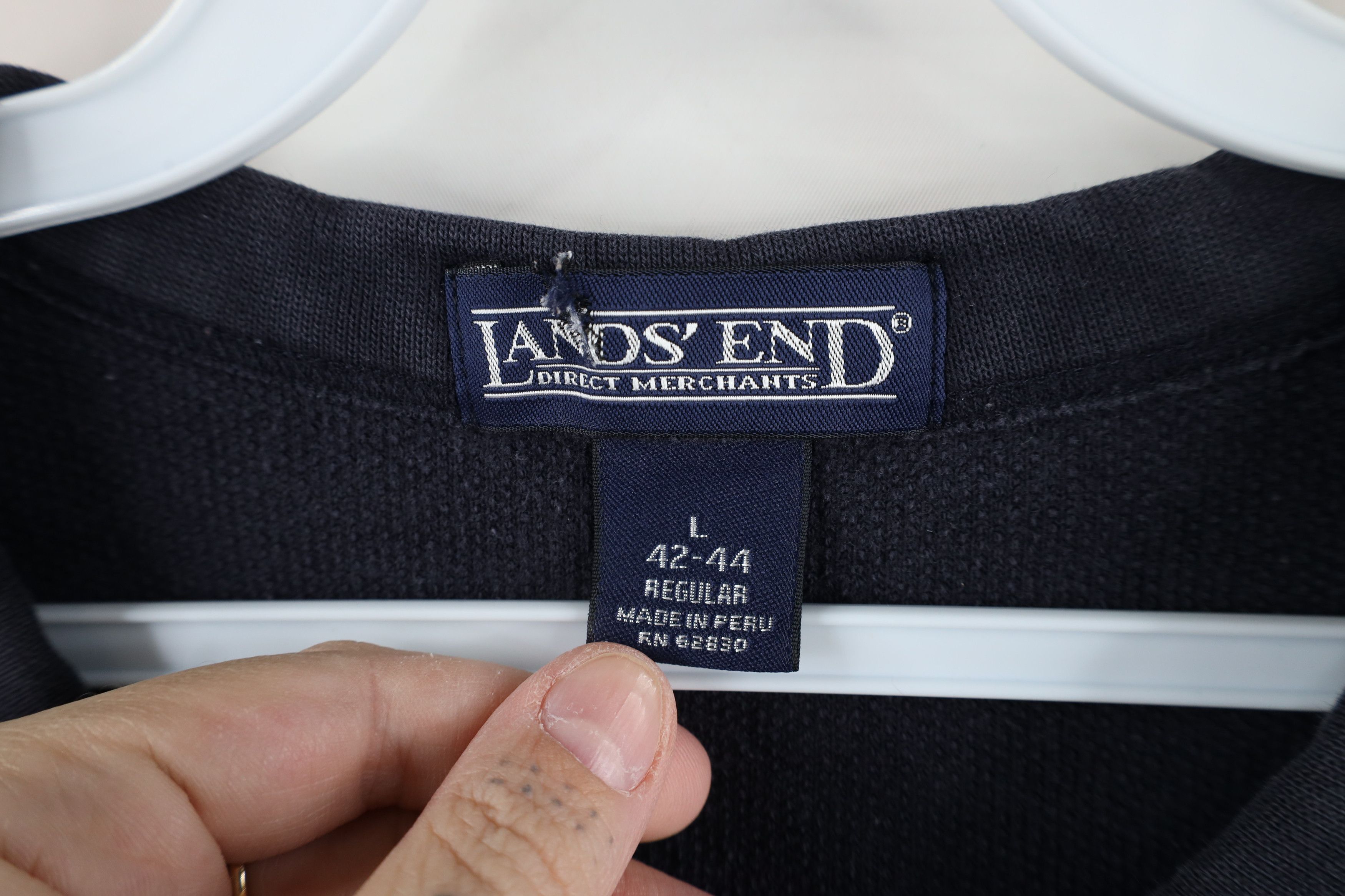 Lands' End × Vintage Vintage 90s Lands End Heavyweight Knit Crewneck Sweater Size US L / EU 52-54 / 3 - 9 Thumbnail