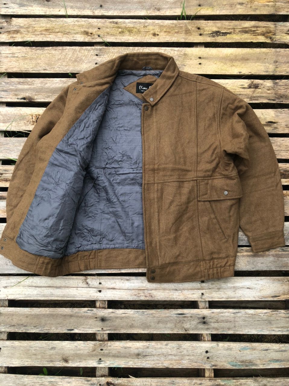 Japanese Brand × Vintage Vintage Pierre Bonie Wool Bomber Jacket Size US L / EU 52-54 / 3 - 3 Thumbnail