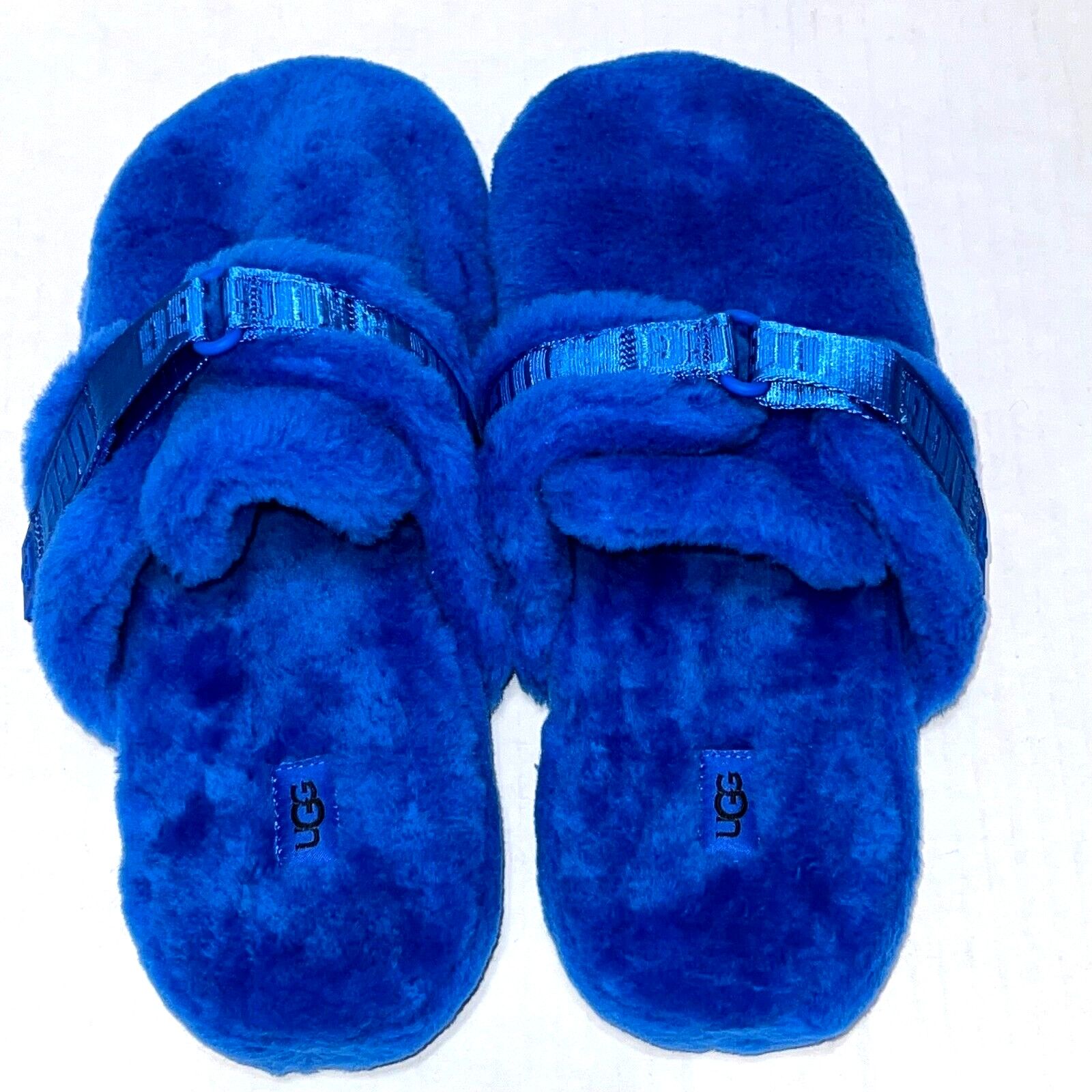 Ugg UGG PLUSH Men's Size 11 Fluff Slip On Lamb Fur Slippers Blue Size US 11 / EU 44 - 12 Thumbnail
