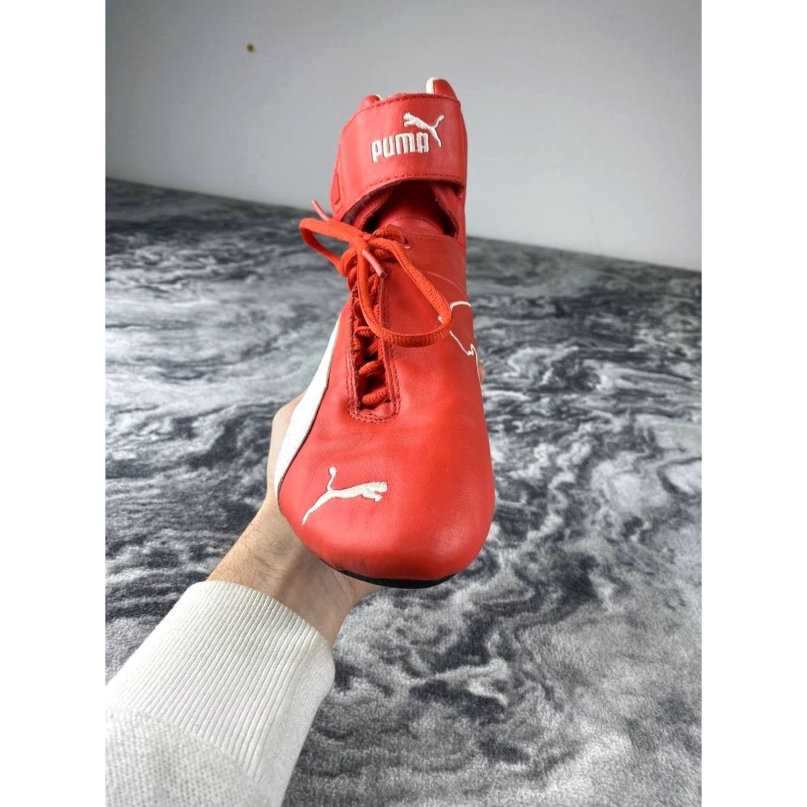Puma VINTAGE PUMA Ferrari High Top Leather Sneakers Speedcat Y2K Women US 6 Red Sneaker Fashion Shoes Womens Budget Size M / US 6-8 / IT 42-44 - 5 Thumbnail