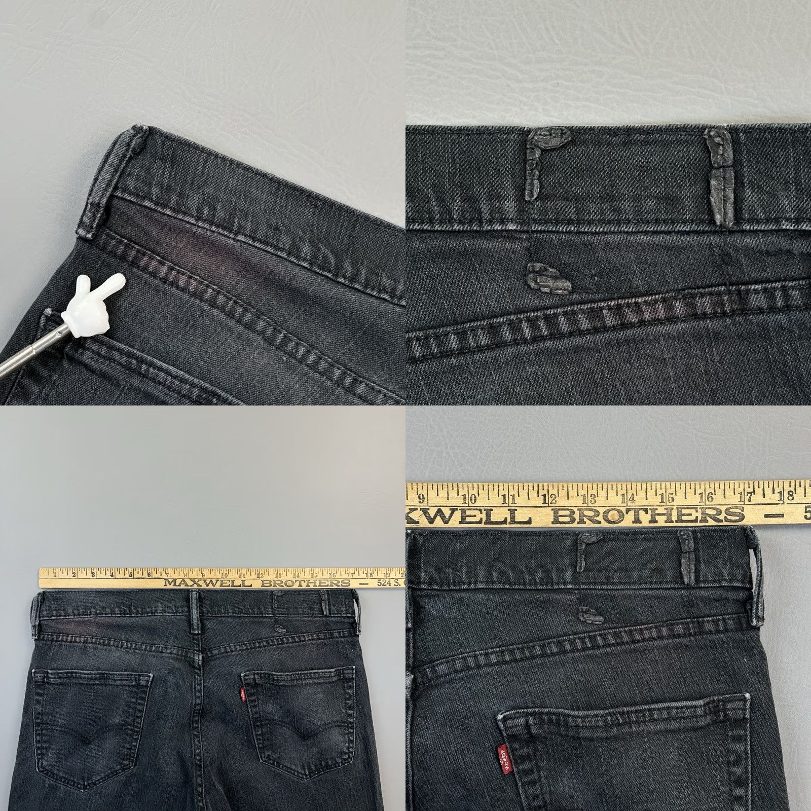 Levi's VINTAGE Levis 511 Jeans Mens 34x32 Black Denim Slim Fit Stretch Zip Fly Skate Casual Size US 34 / EU 50 - 9 Thumbnail