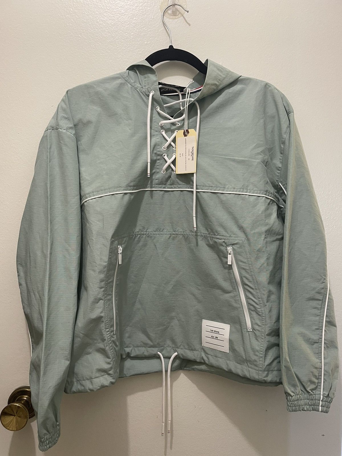 image of Thom Browne 2022 Anorak Jacket in Green, Women's (Size Small)