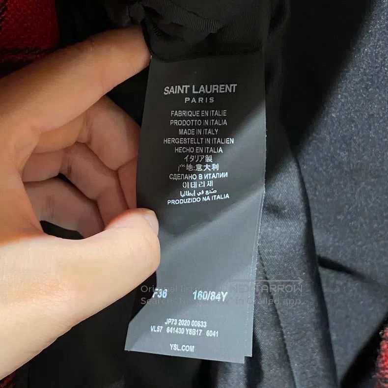 Saint Laurent Paris Saint Laurent Paris Red and Black Plaid Double-Breasted Wo Size XS / US 0-2 / IT 36-38 - 4 Thumbnail