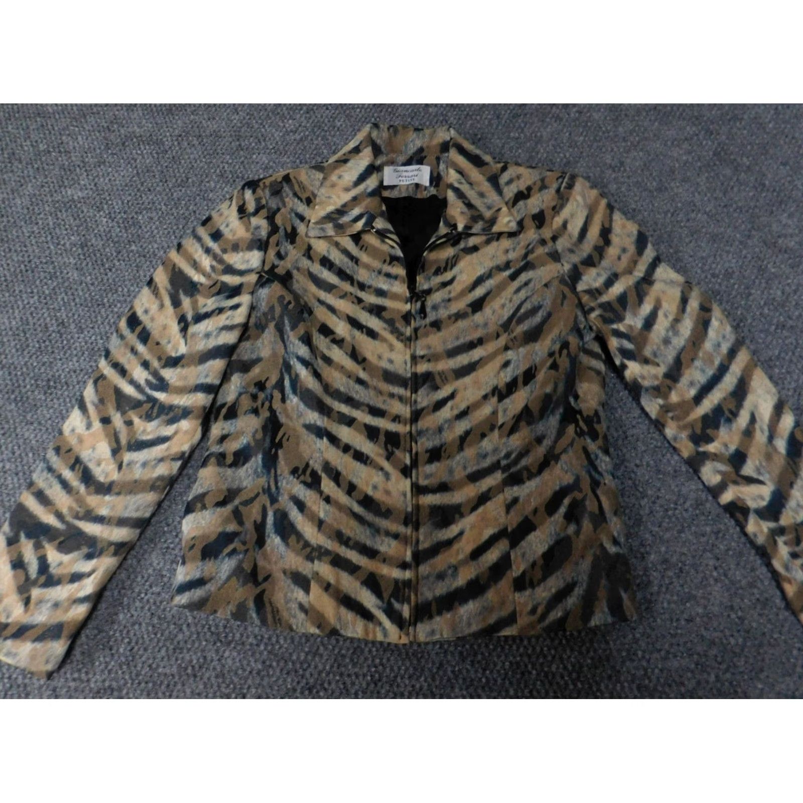 Ferrari Giancarlo Ferrari Womens Jacket Full Zip Regular Size 6 Multicolor Cotton Embroidered Solid Long Sleeve Mid-Length Jacket Women Fall Spring Size M / US 6-8 / IT 42-44 - 2 Thumbnail